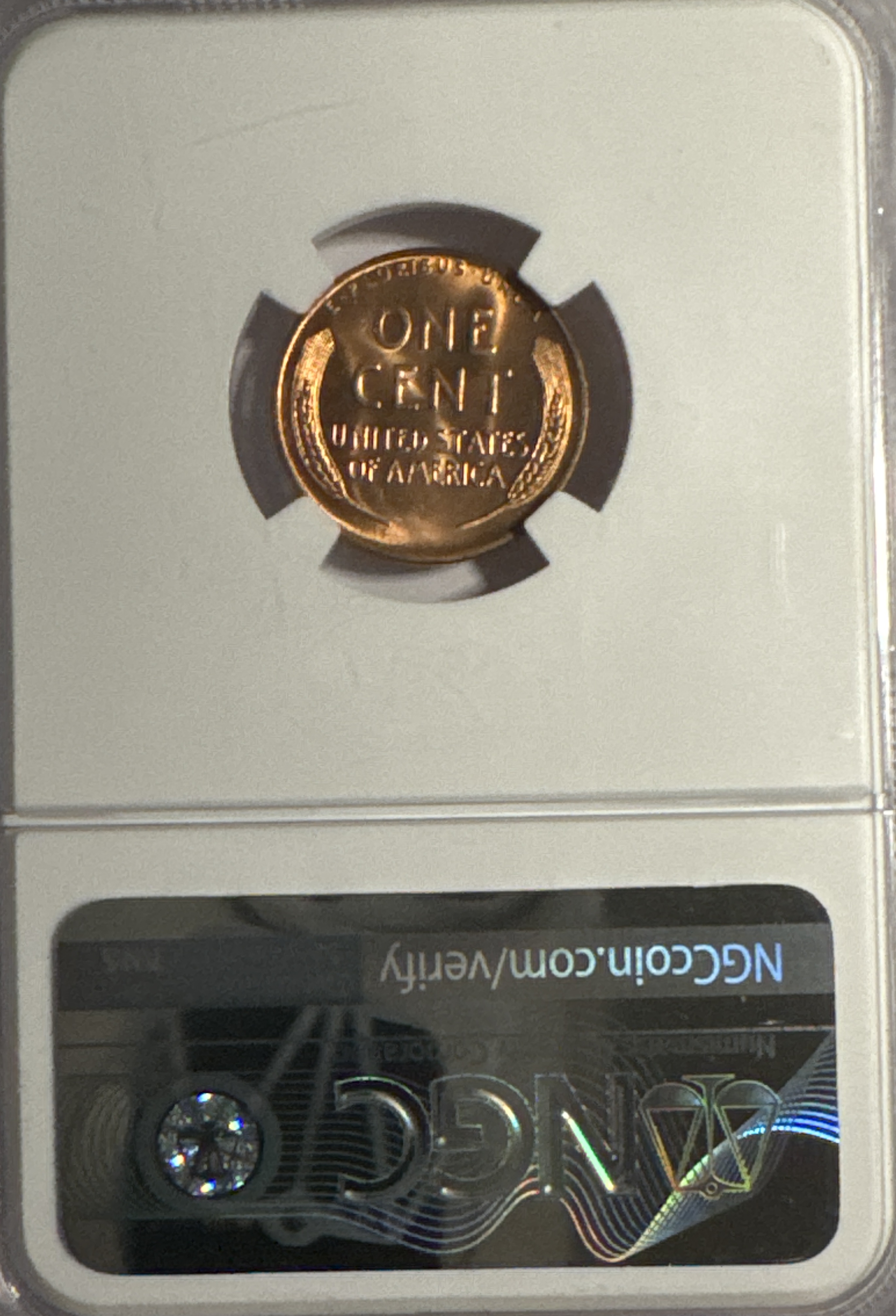 1956-D Lincoln Cent MS66 — back