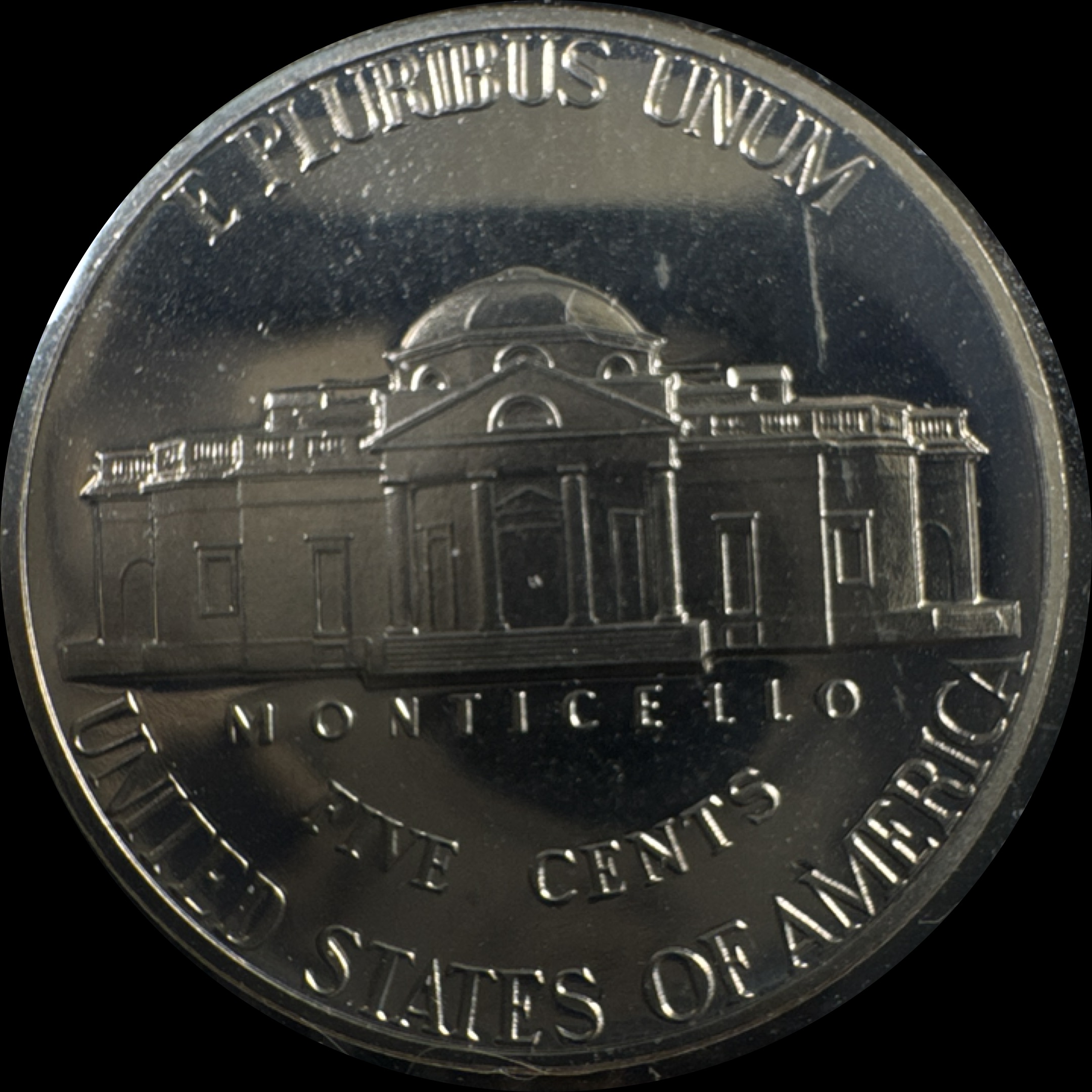 1972-S Jefferson Nickel Ungraded — back