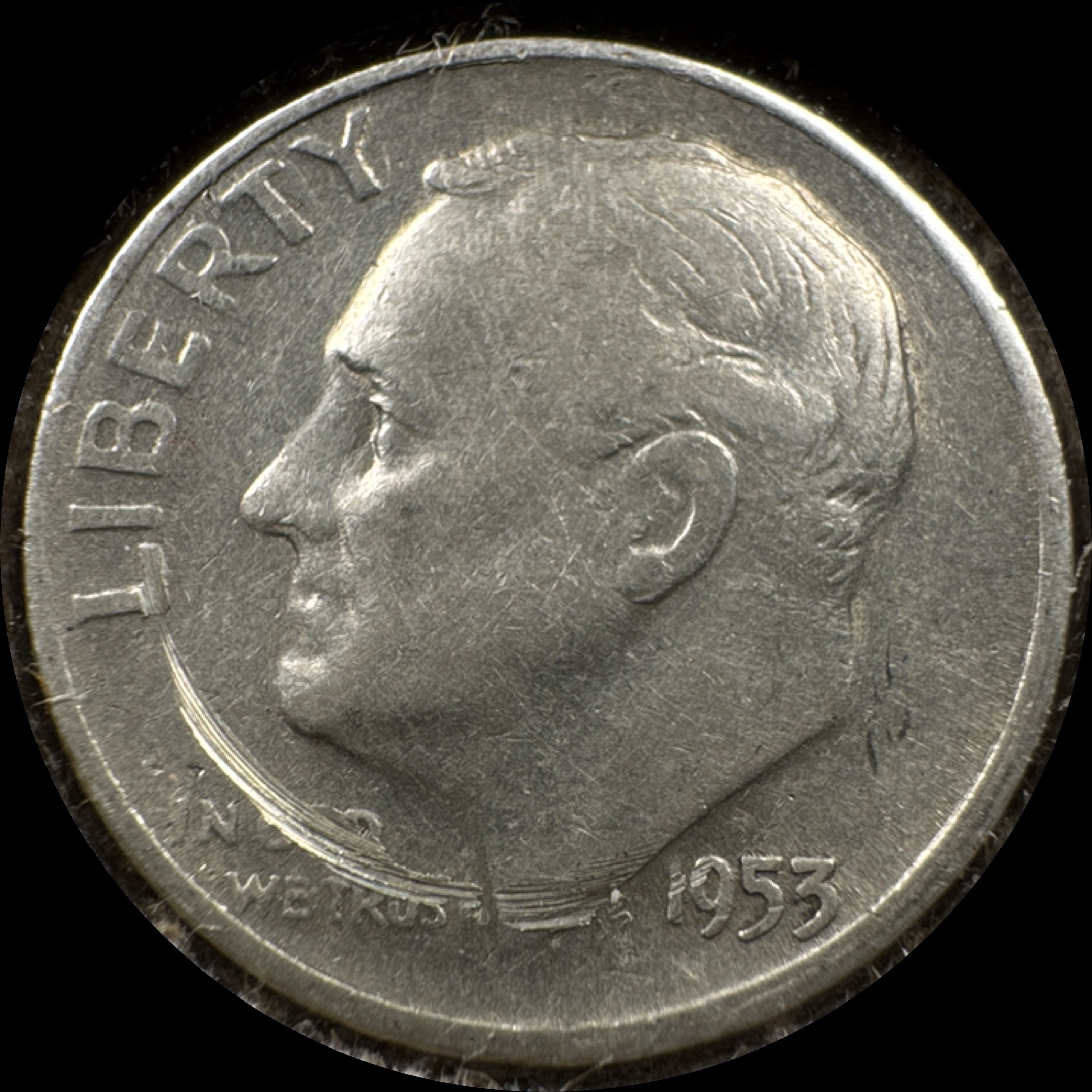 1953-S Roosevelt Dime Ungraded
