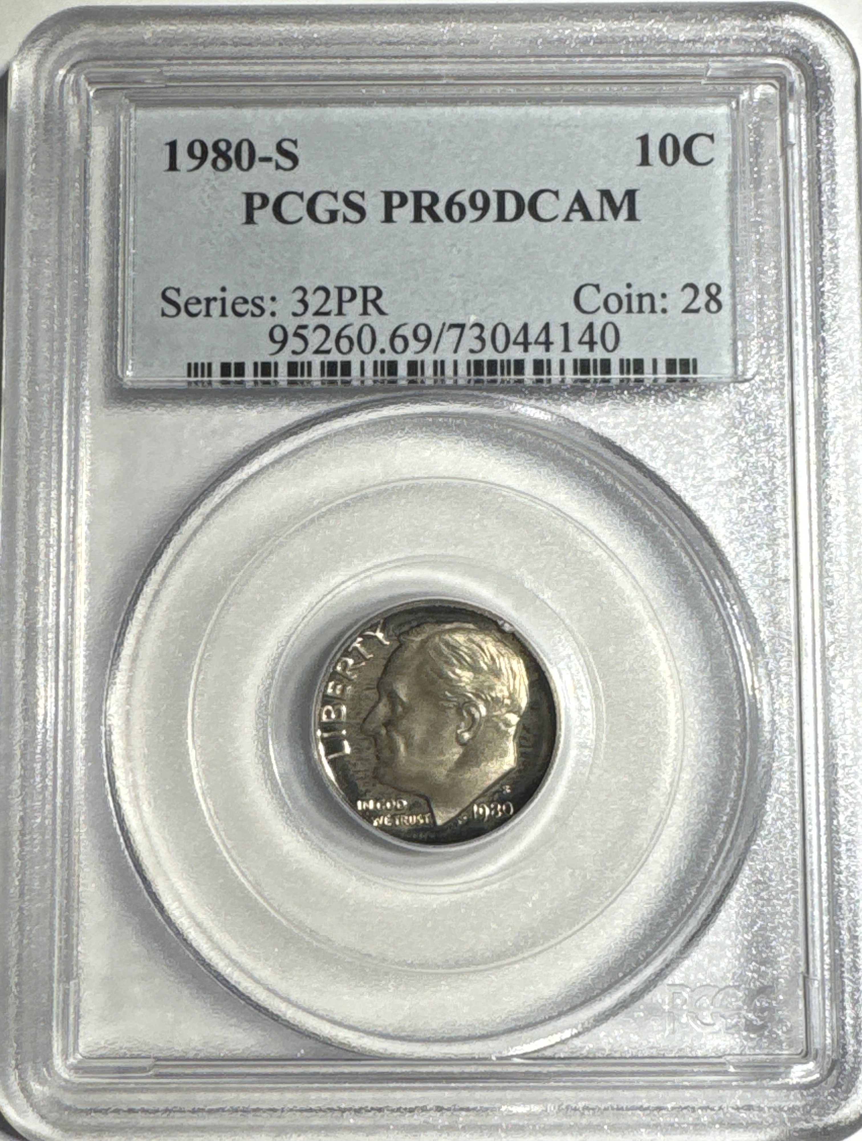 1980-S Roosevelt Dime PR69