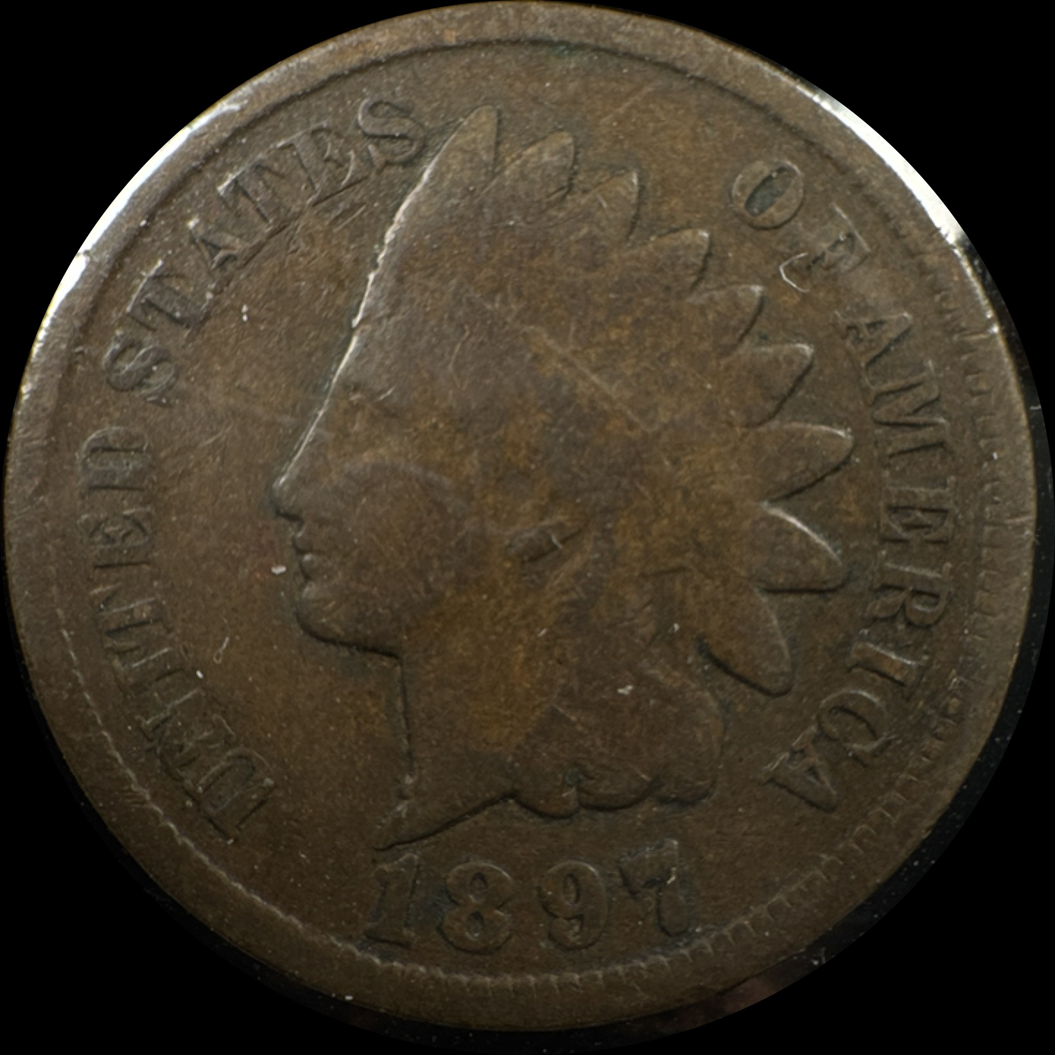1897-P Indian Head Cent Ungraded