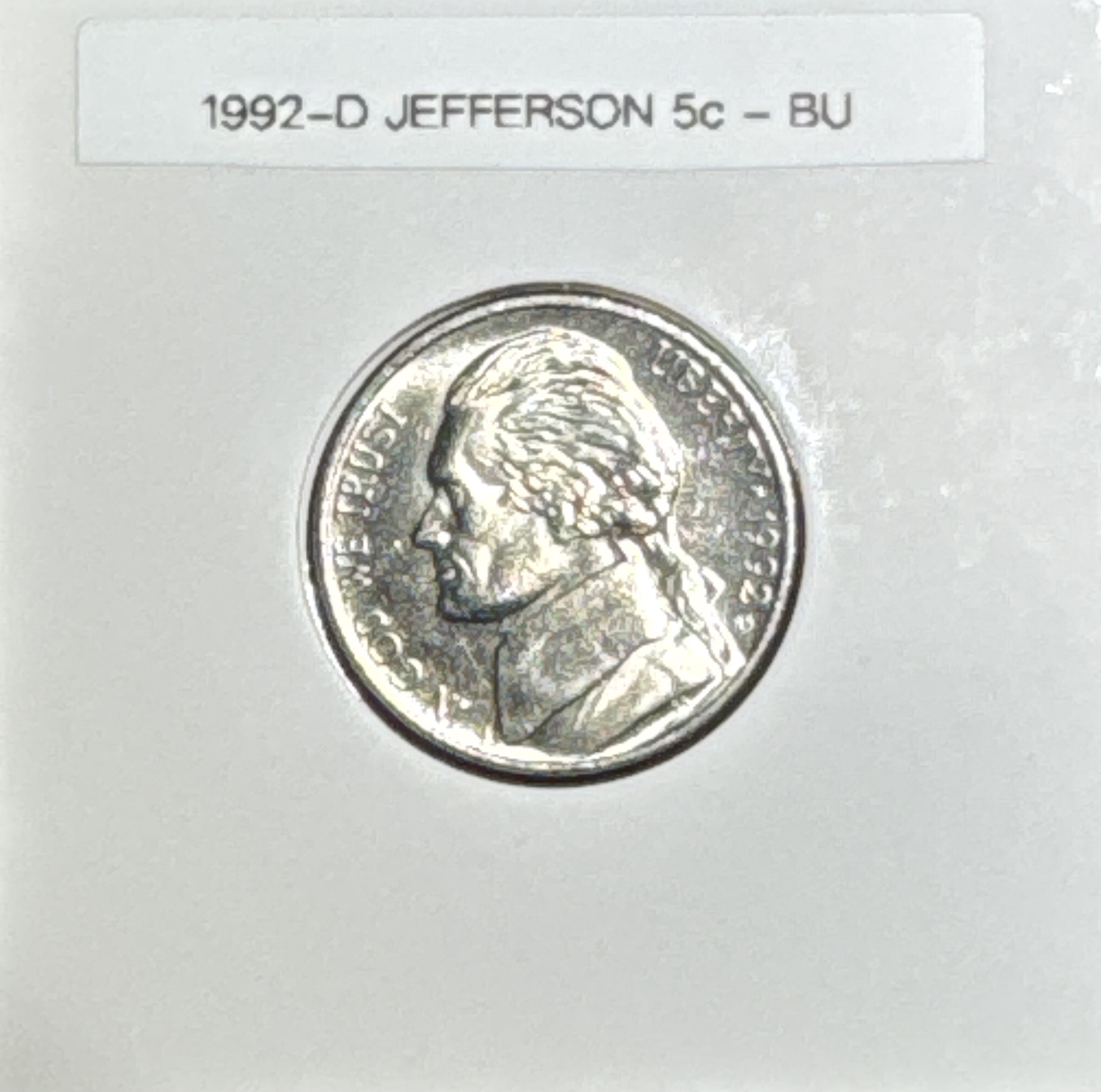 1992-D Jefferson Nickel Ungraded