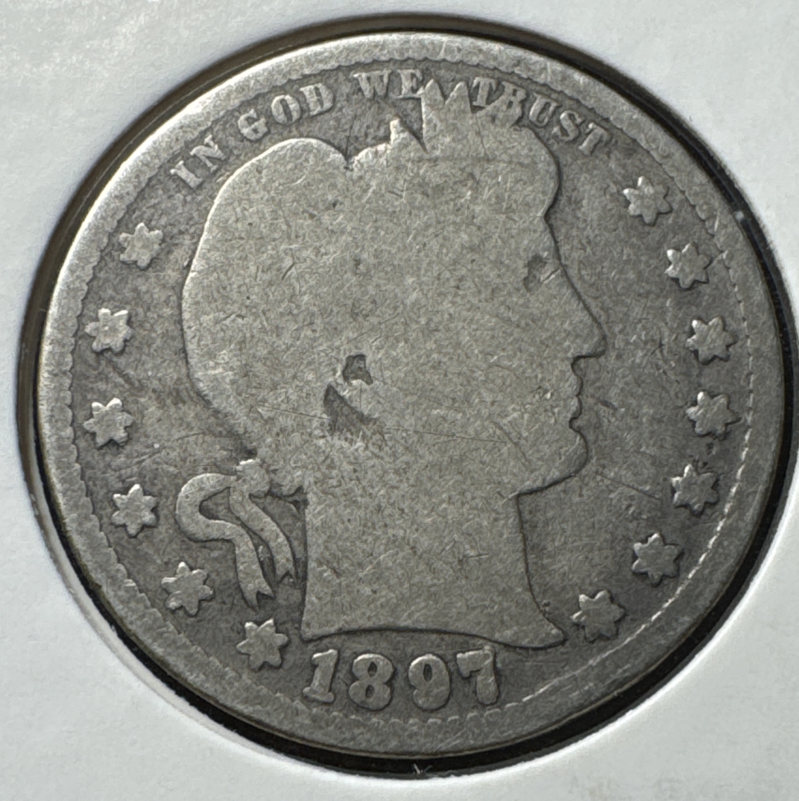 1897-P Barber Quarter Ungraded