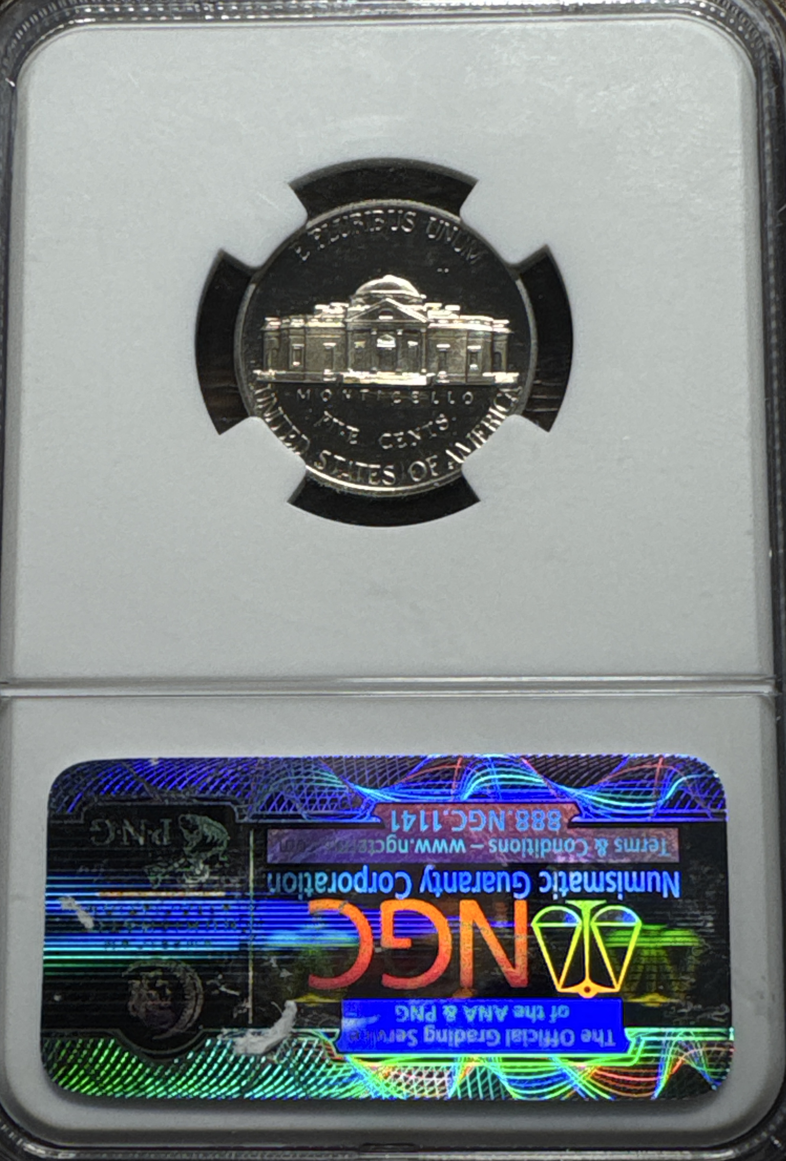 1992-S Jefferson Nickel PF69 — back