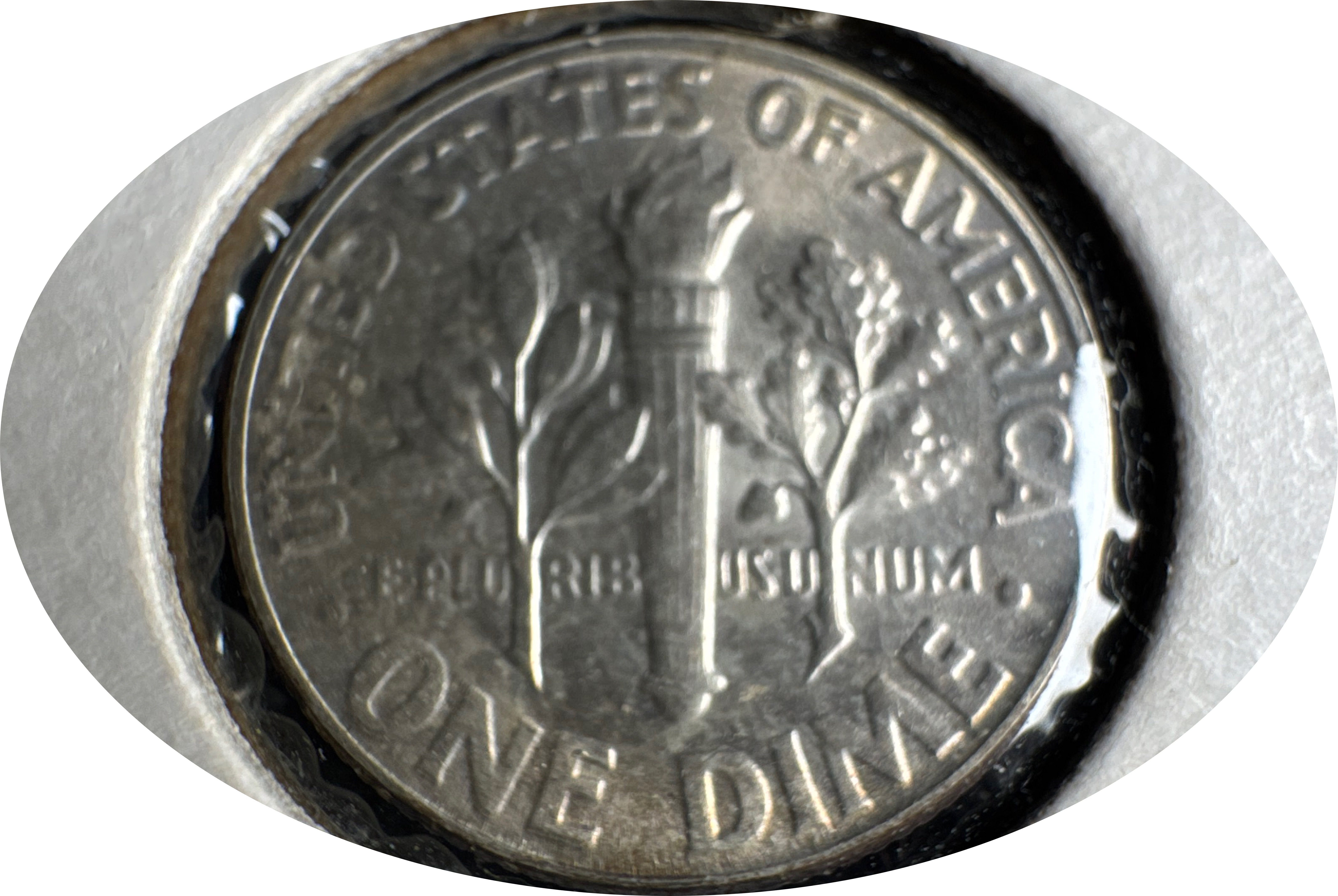 1954-P Roosevelt Dime Ungraded — back