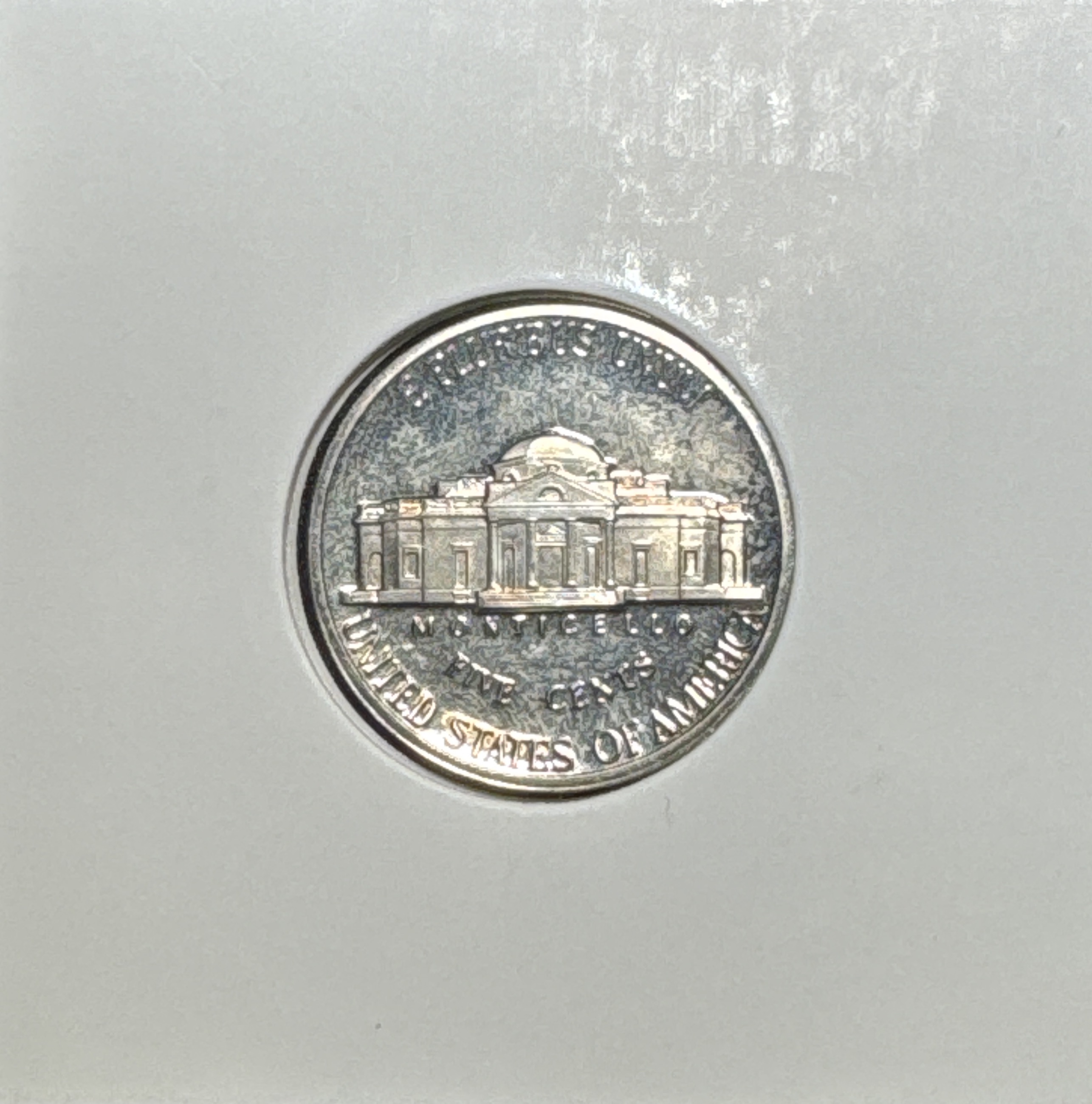 1987-S Jefferson Nickel Ungraded — back