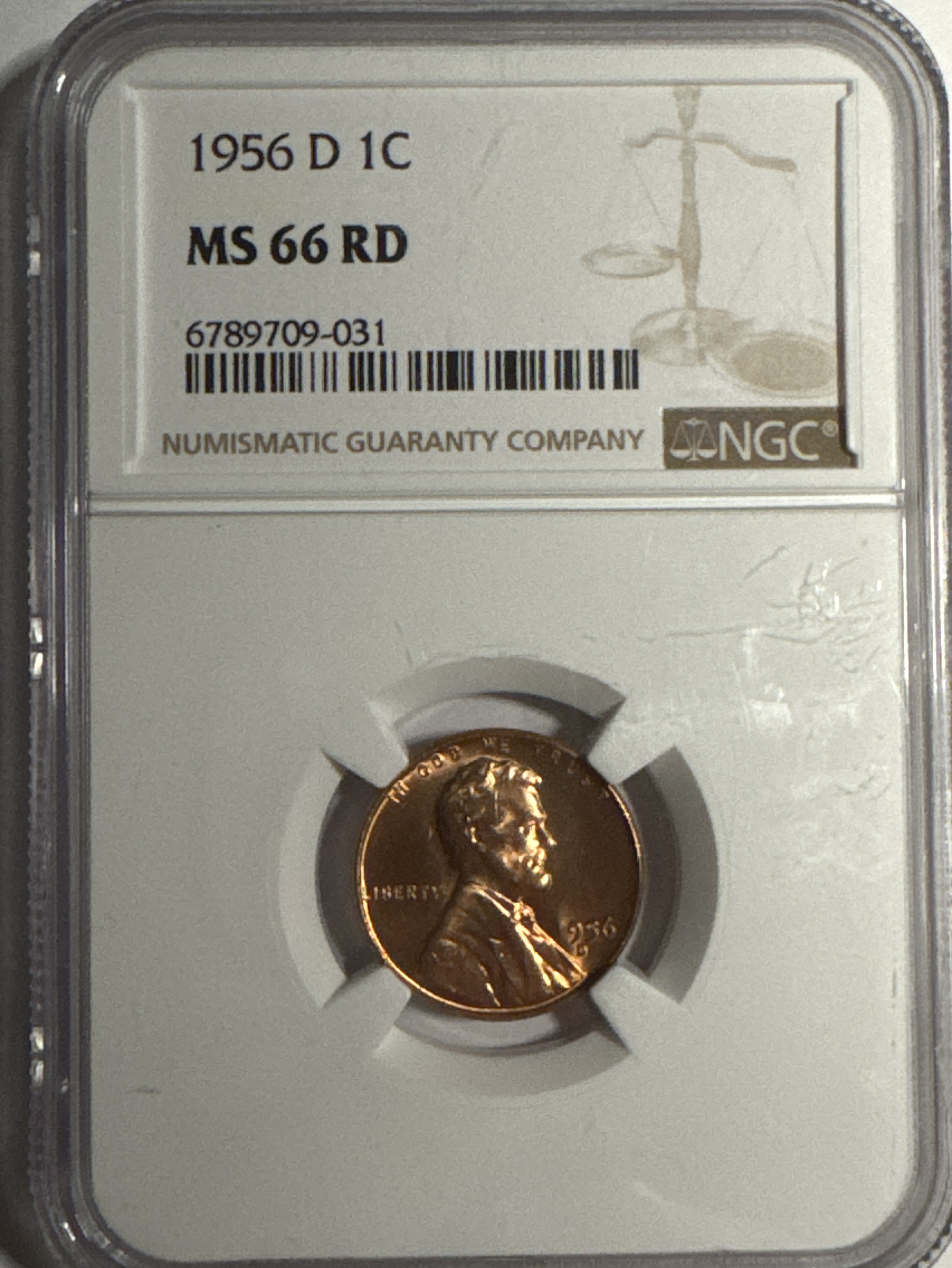 1956-D Lincoln Cent MS66