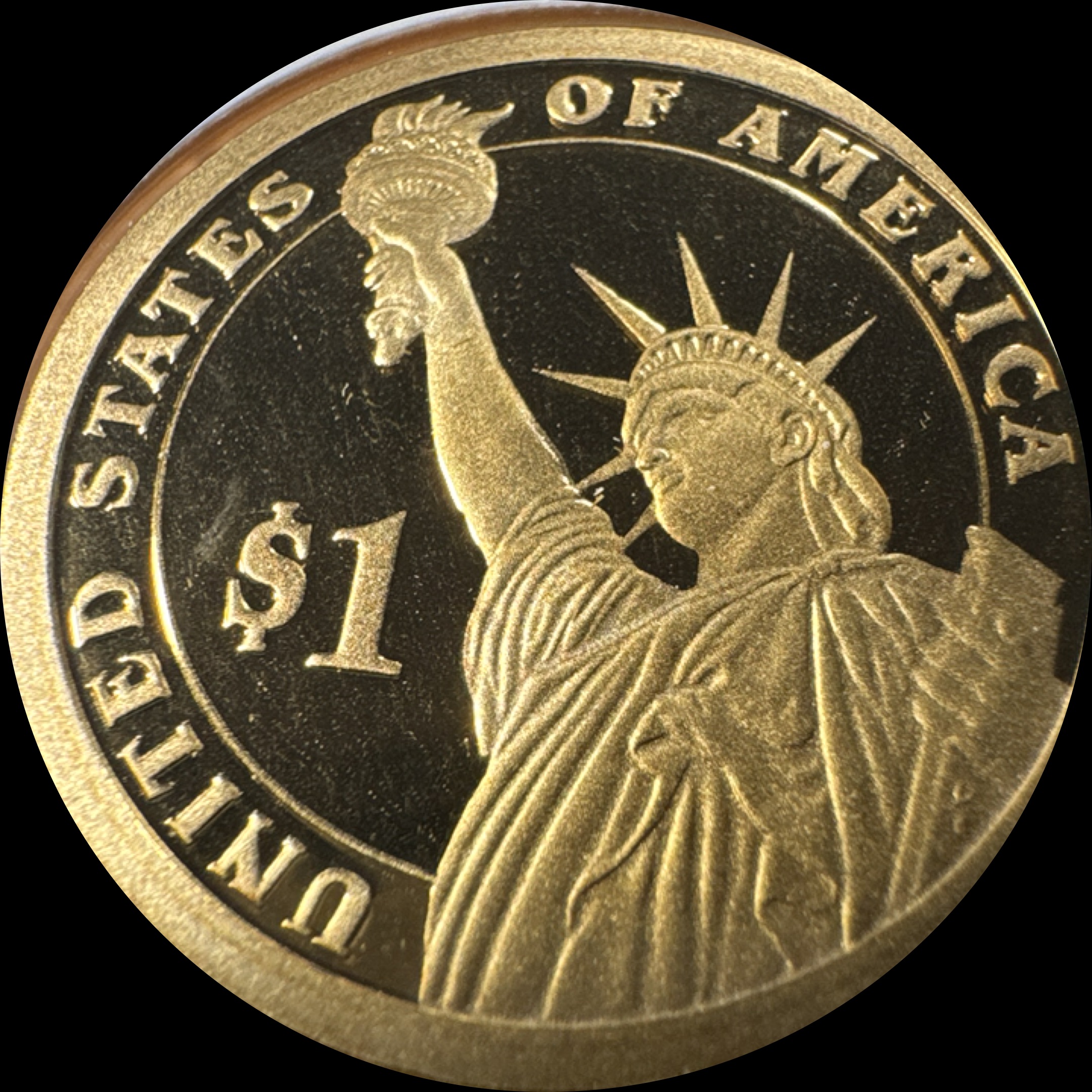2007-S Presidential Dollar Ungraded — back