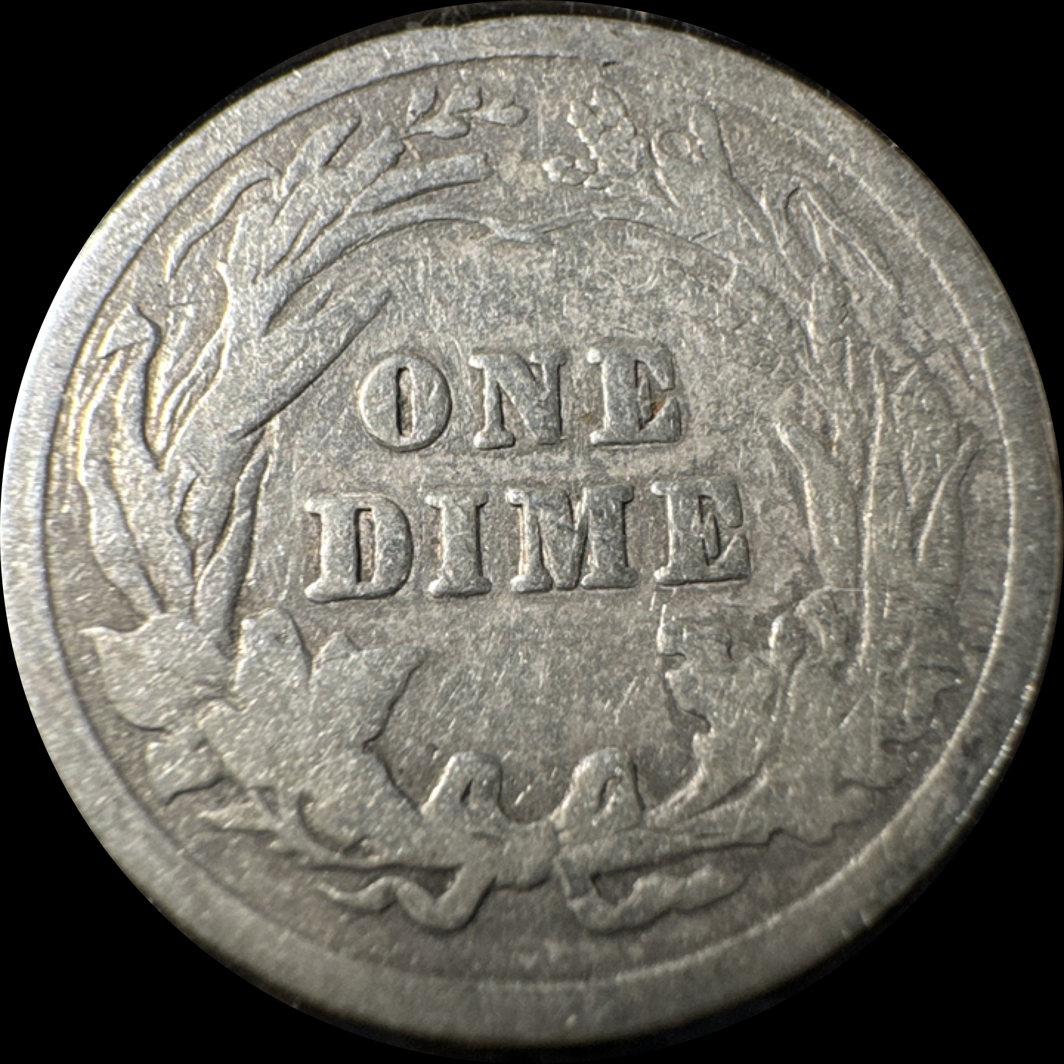 1914-P Barber Dime Ungraded — back