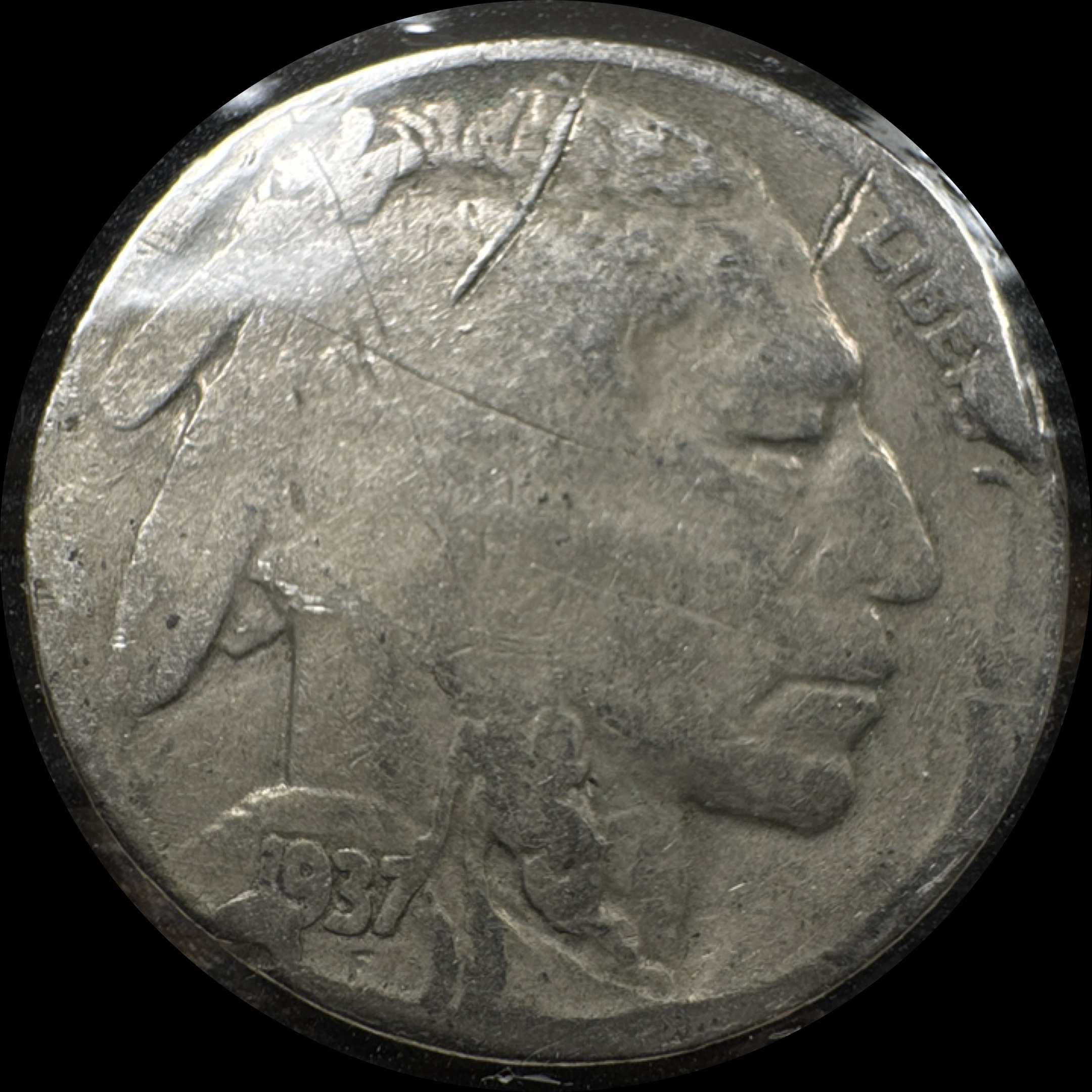 1937-P Buffalo Nickel Ungraded