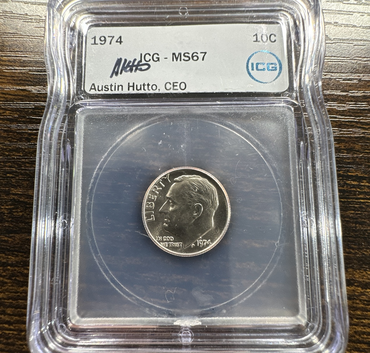 1974-P Roosevelt Dime MS67