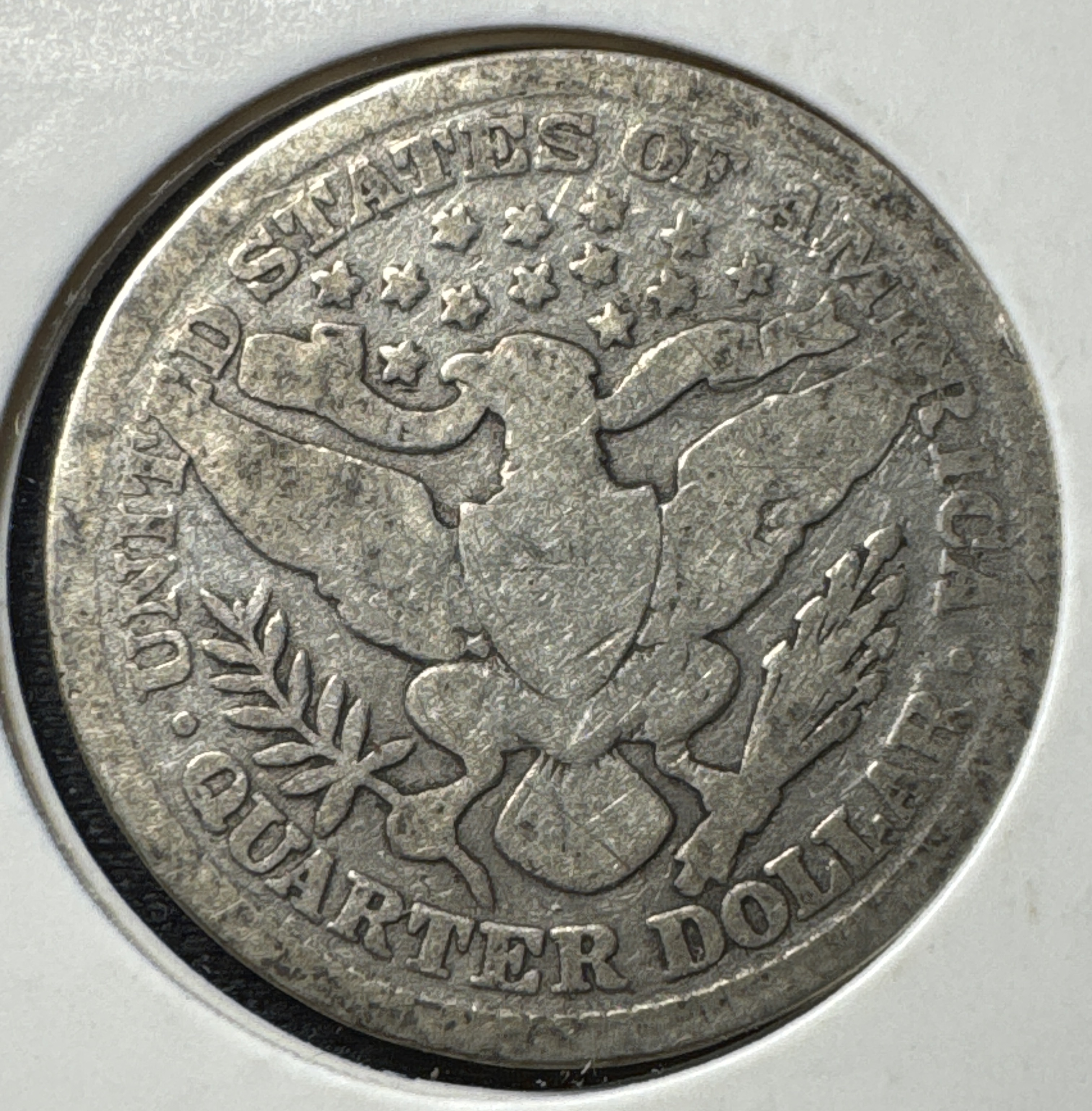 1898-P Barber Quarter Ungraded — back