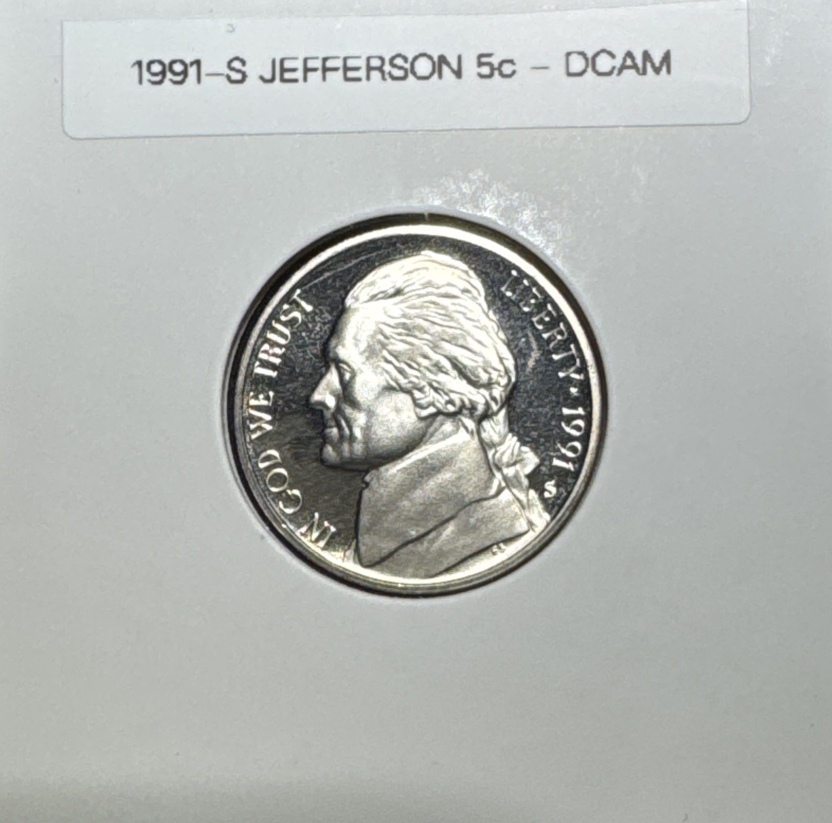 1991-S Jefferson Nickel Ungraded