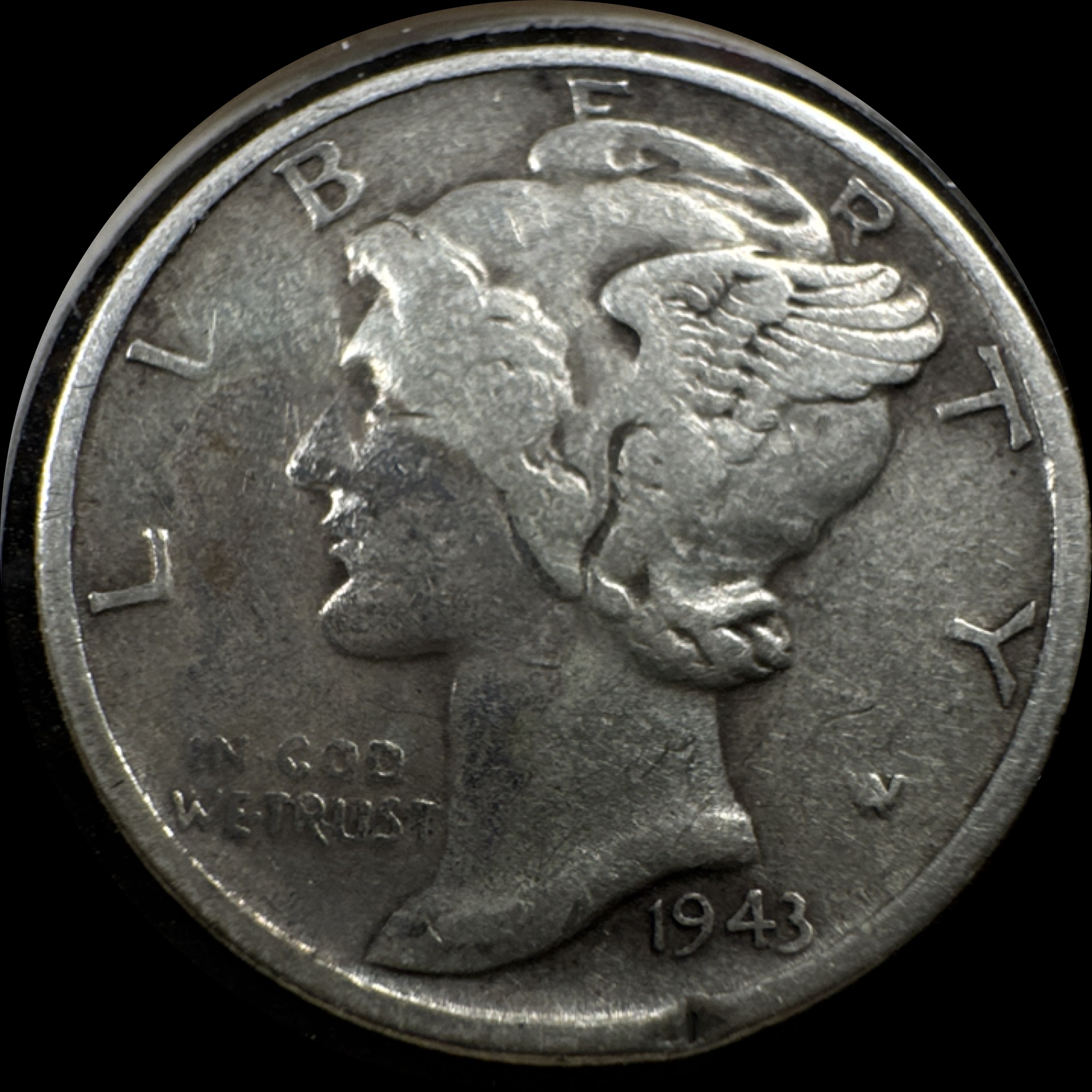 1943-P Mercury Dime Ungraded