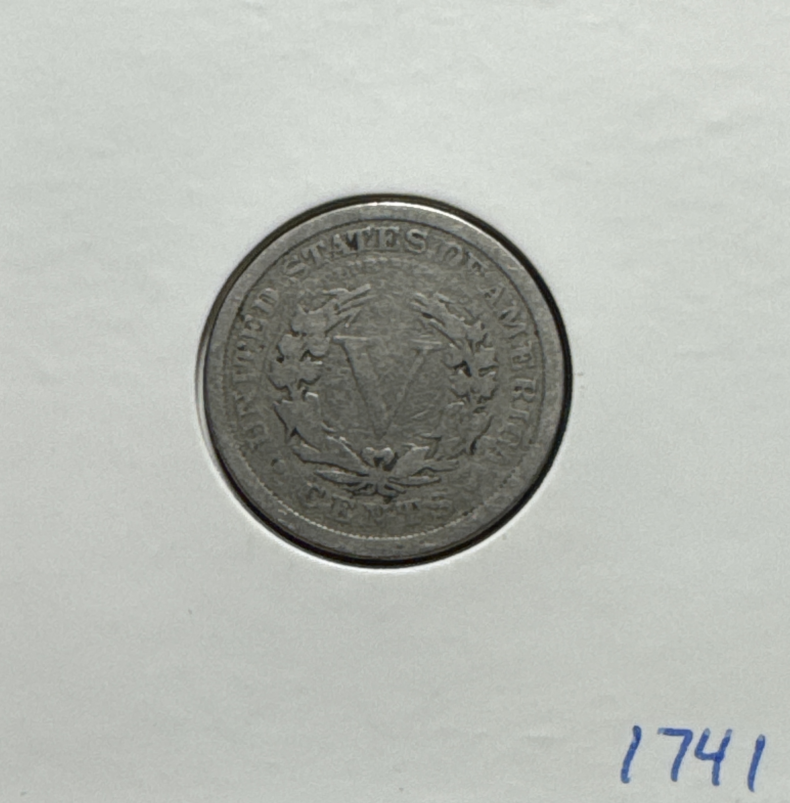 1907-P Liberty V Nickel Ungraded — back
