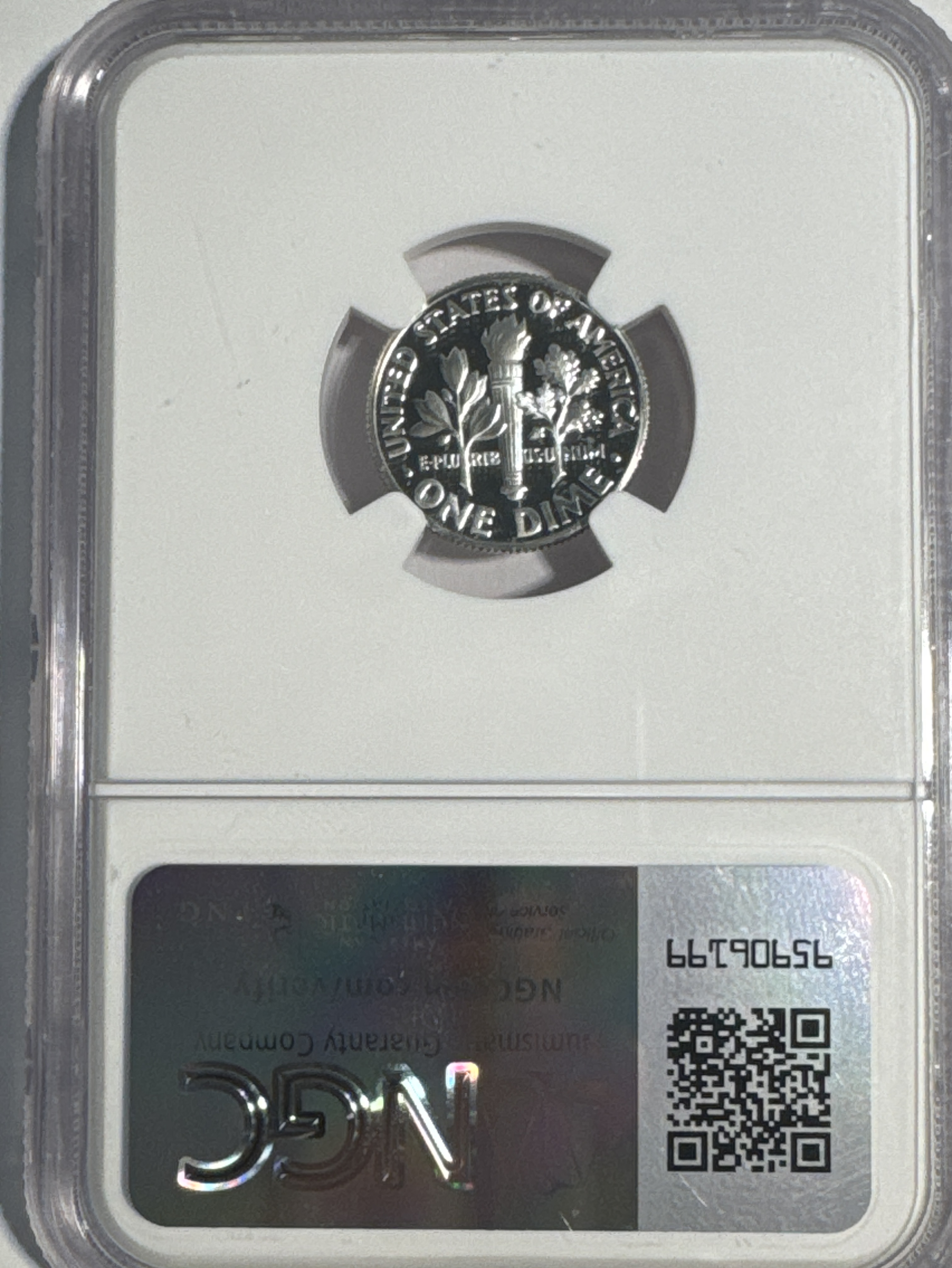 1963-P Roosevelt Dime PF69 — back