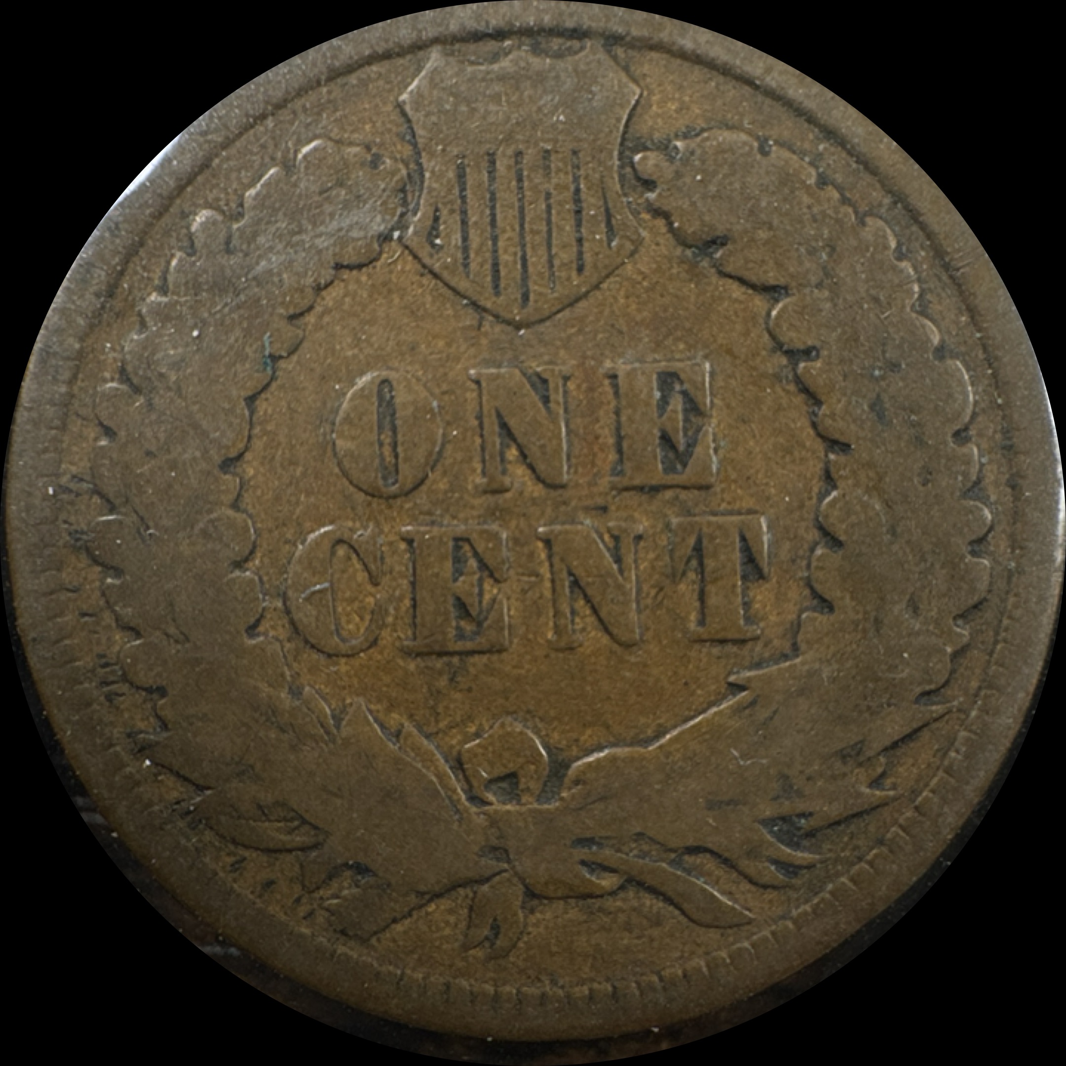 1891-P Indian Head Cent Ungraded — back