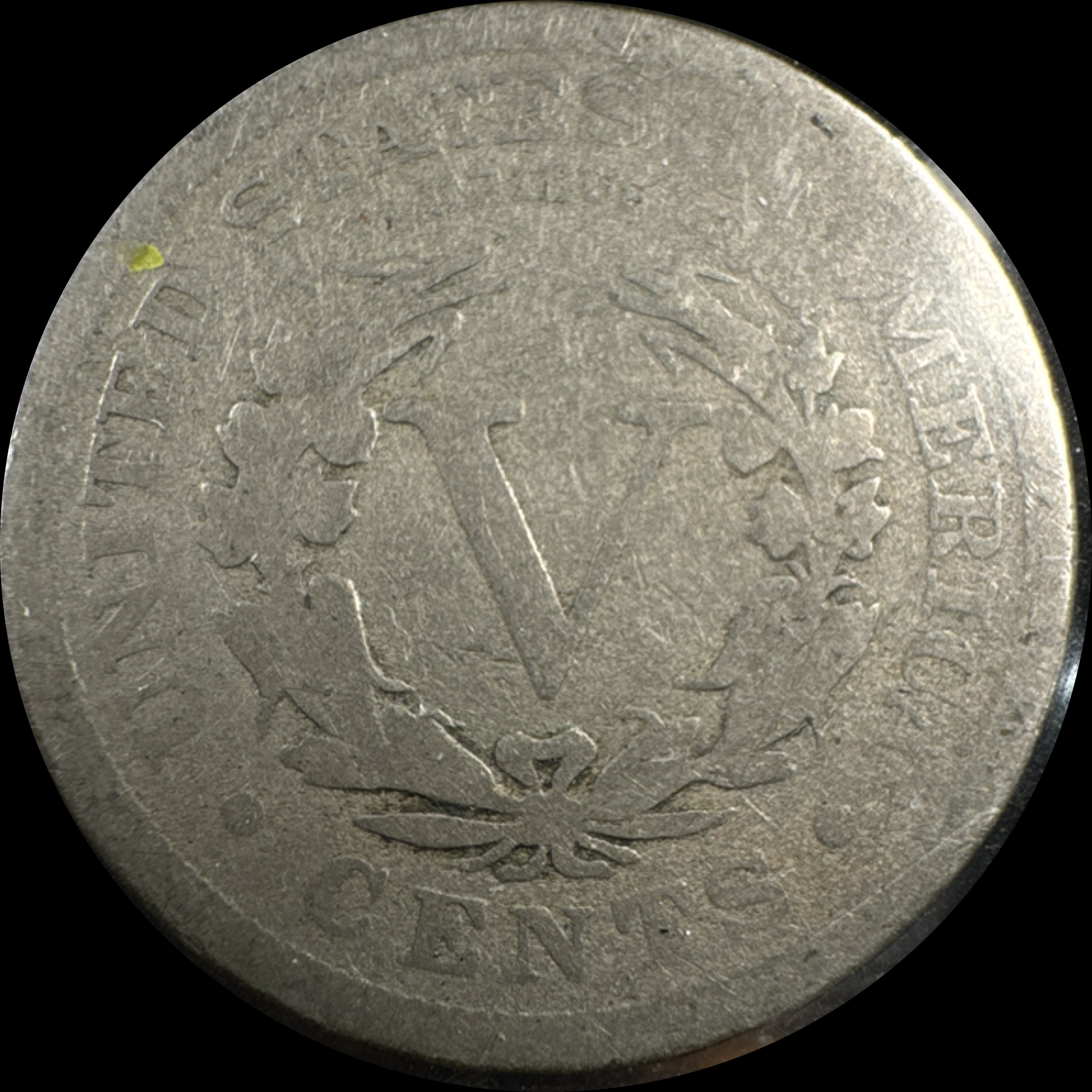 1908-P Liberty V Nickel Ungraded — back