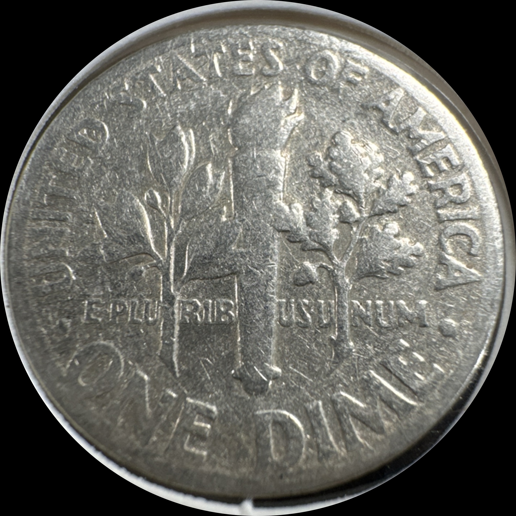 1948-P Roosevelt Dime Ungraded — back