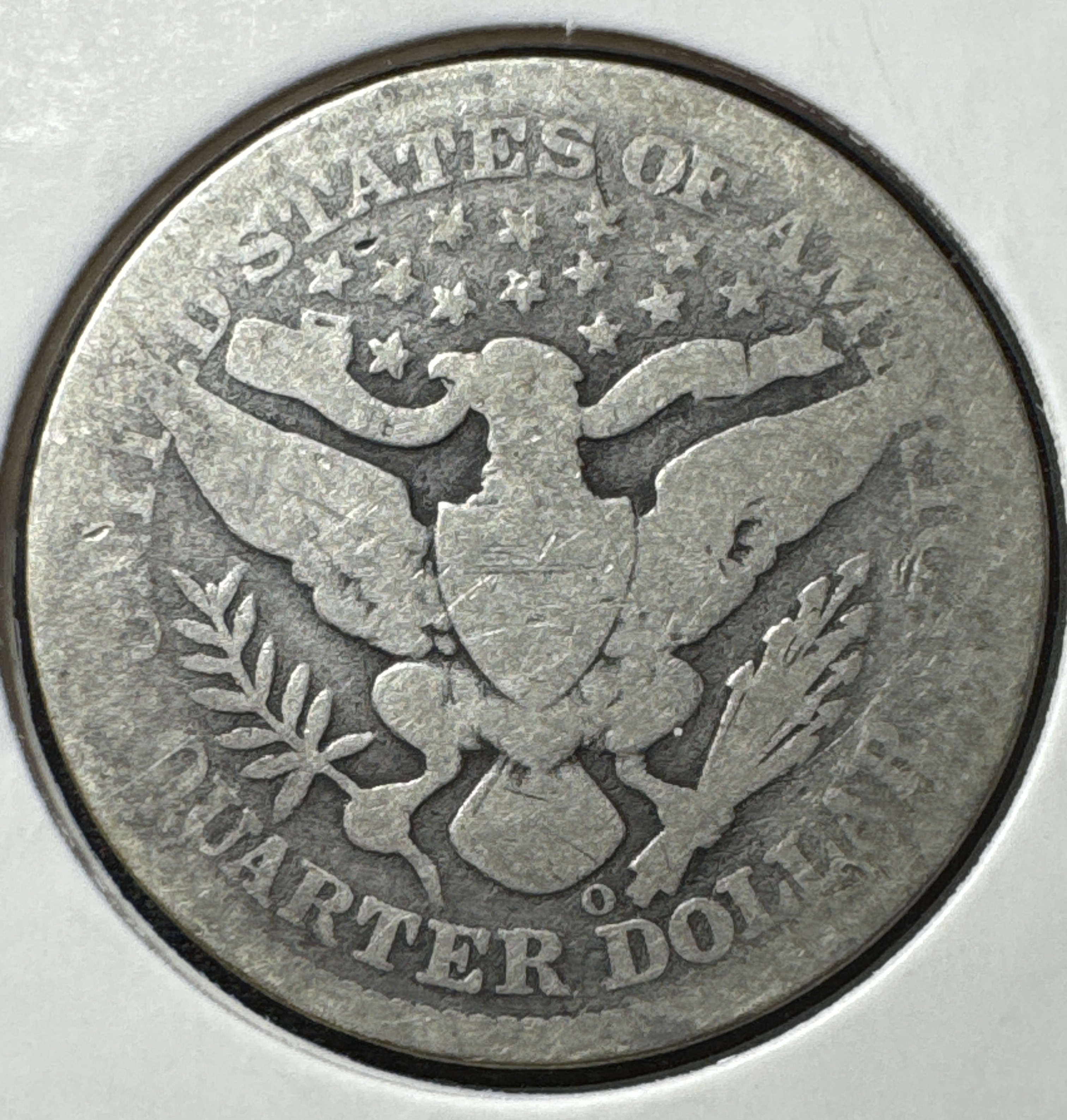 1895-O Barber Quarter Ungraded — back