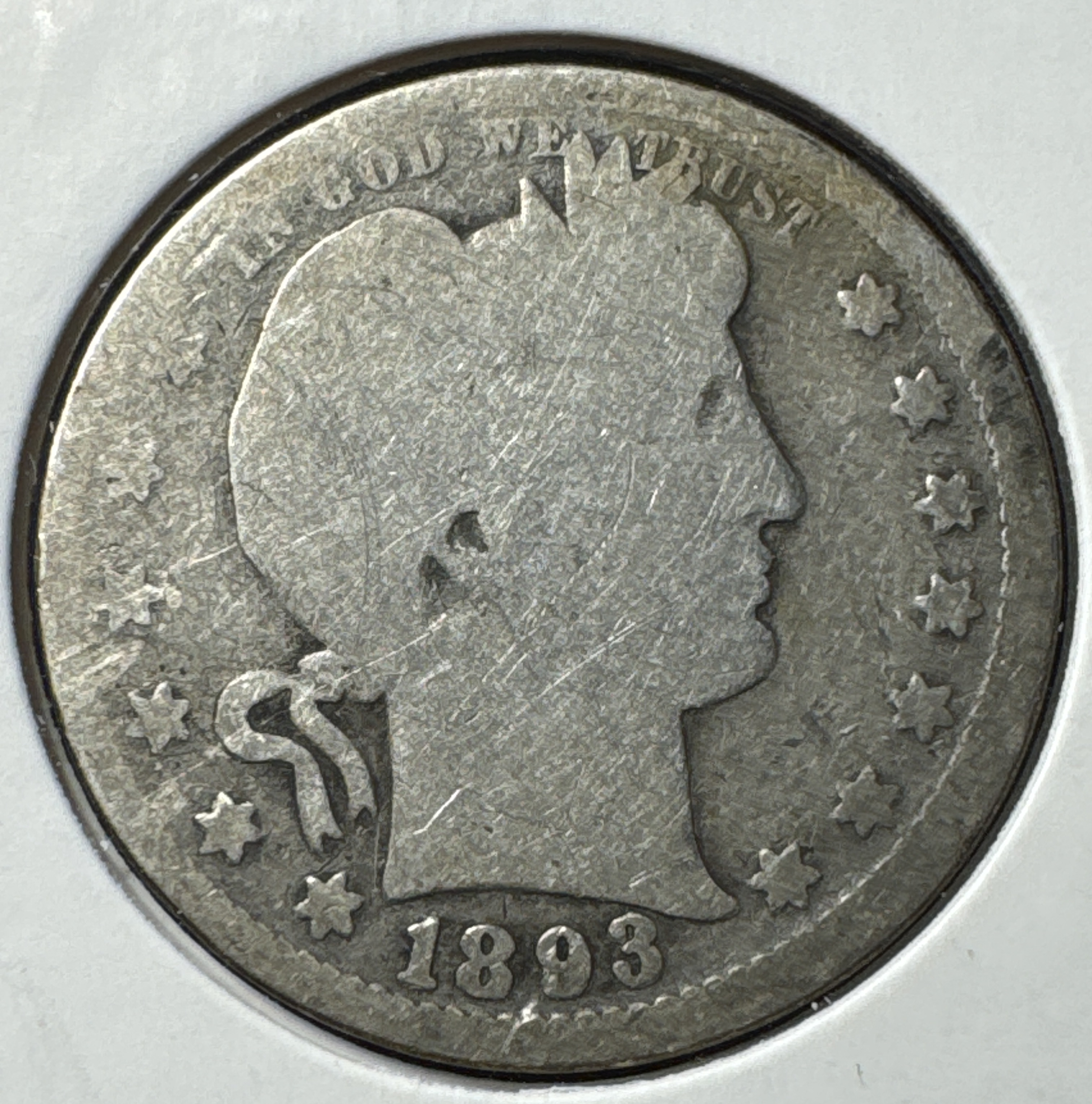 1893-P Barber Quarter Ungraded