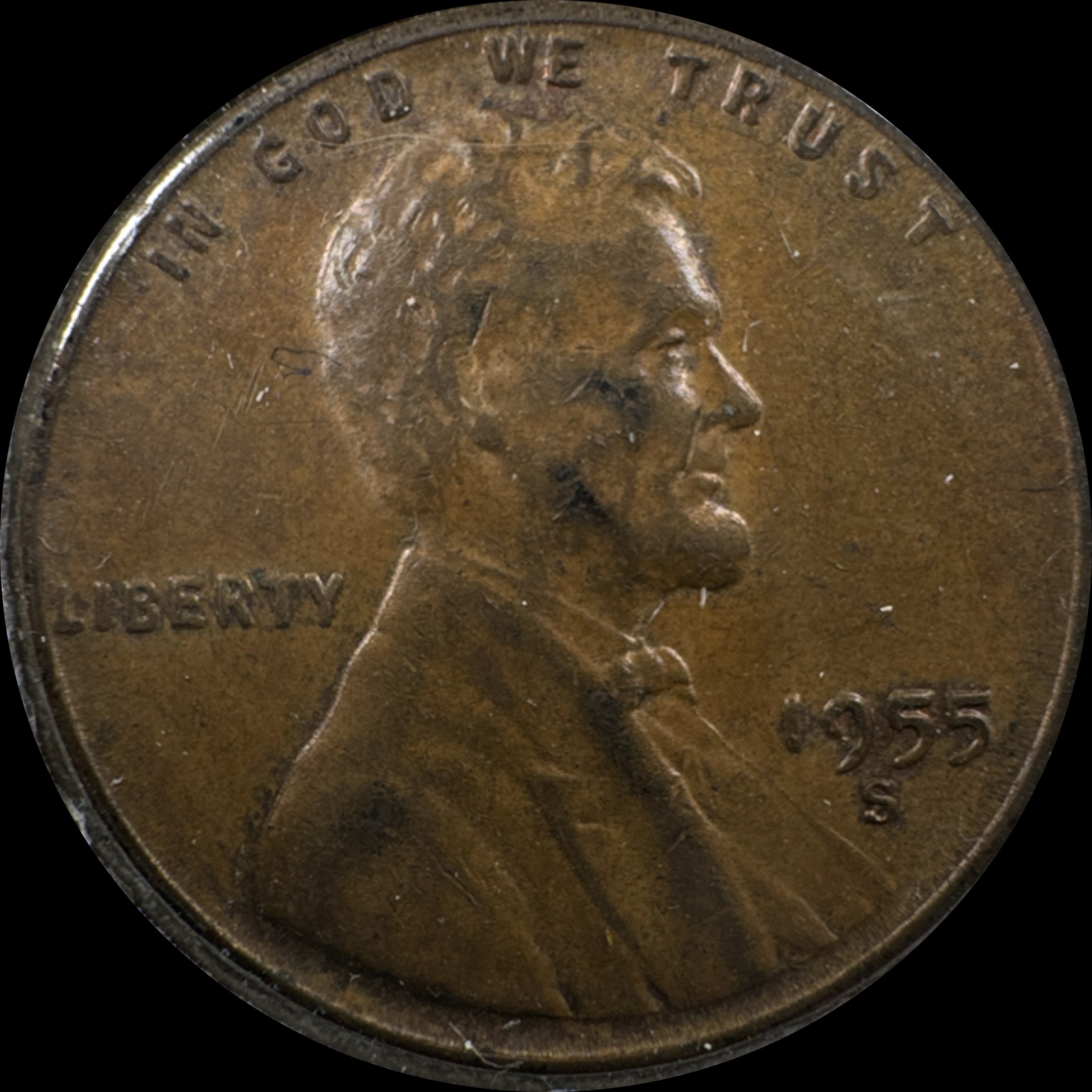 1955-S Lincoln Cent Ungraded