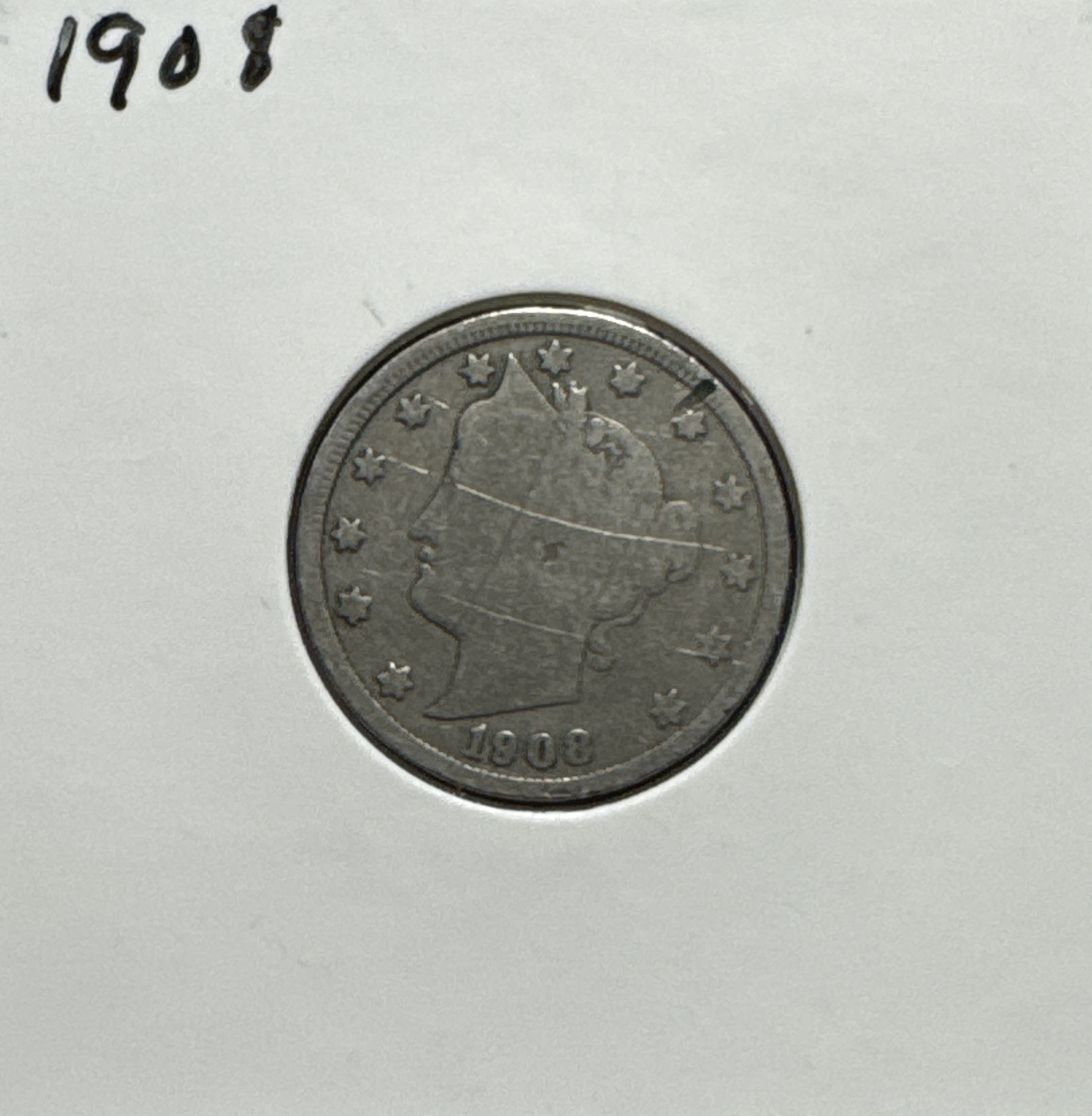 1908-P Liberty V Nickel Ungraded