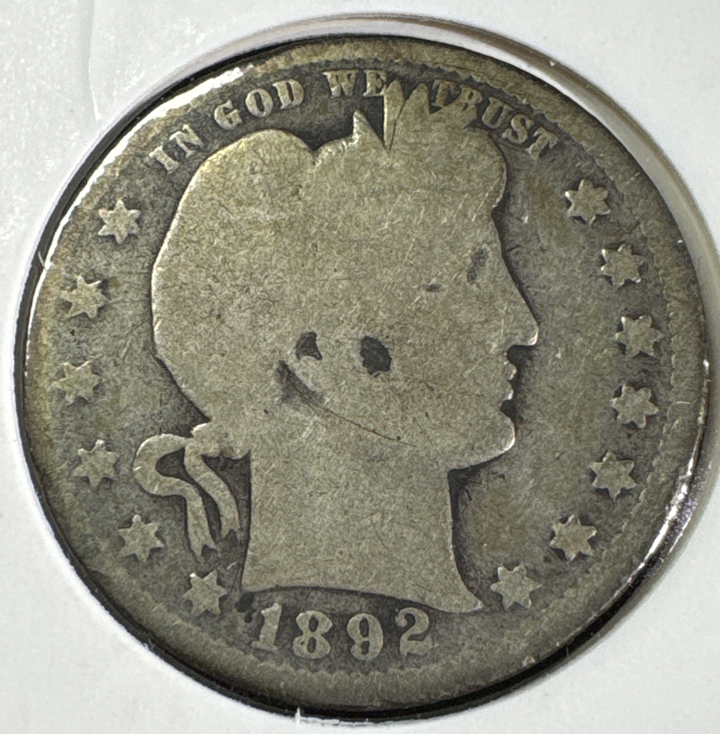 1892-P Barber Quarter Ungraded