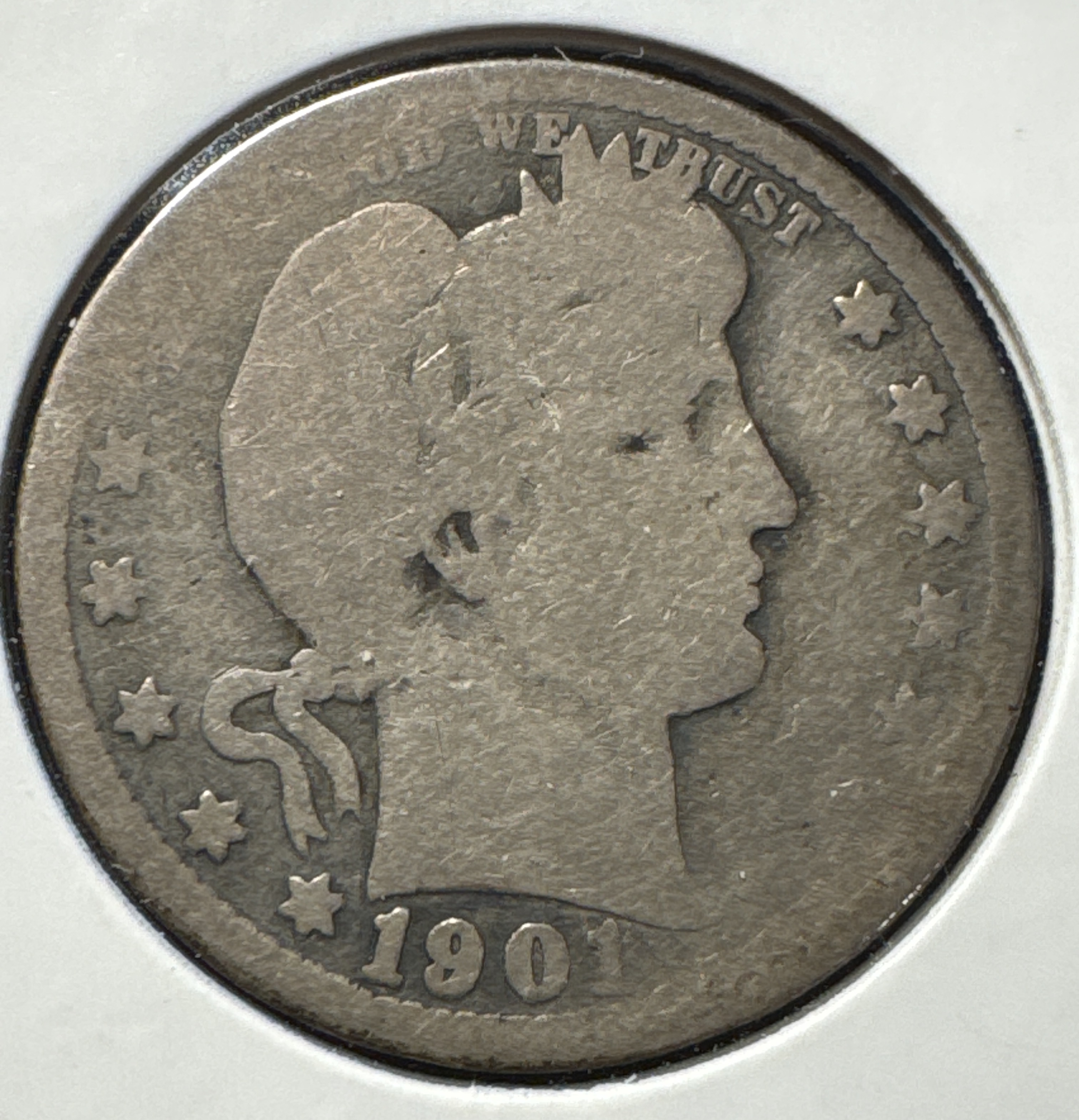 1901-P Barber Quarter Ungraded