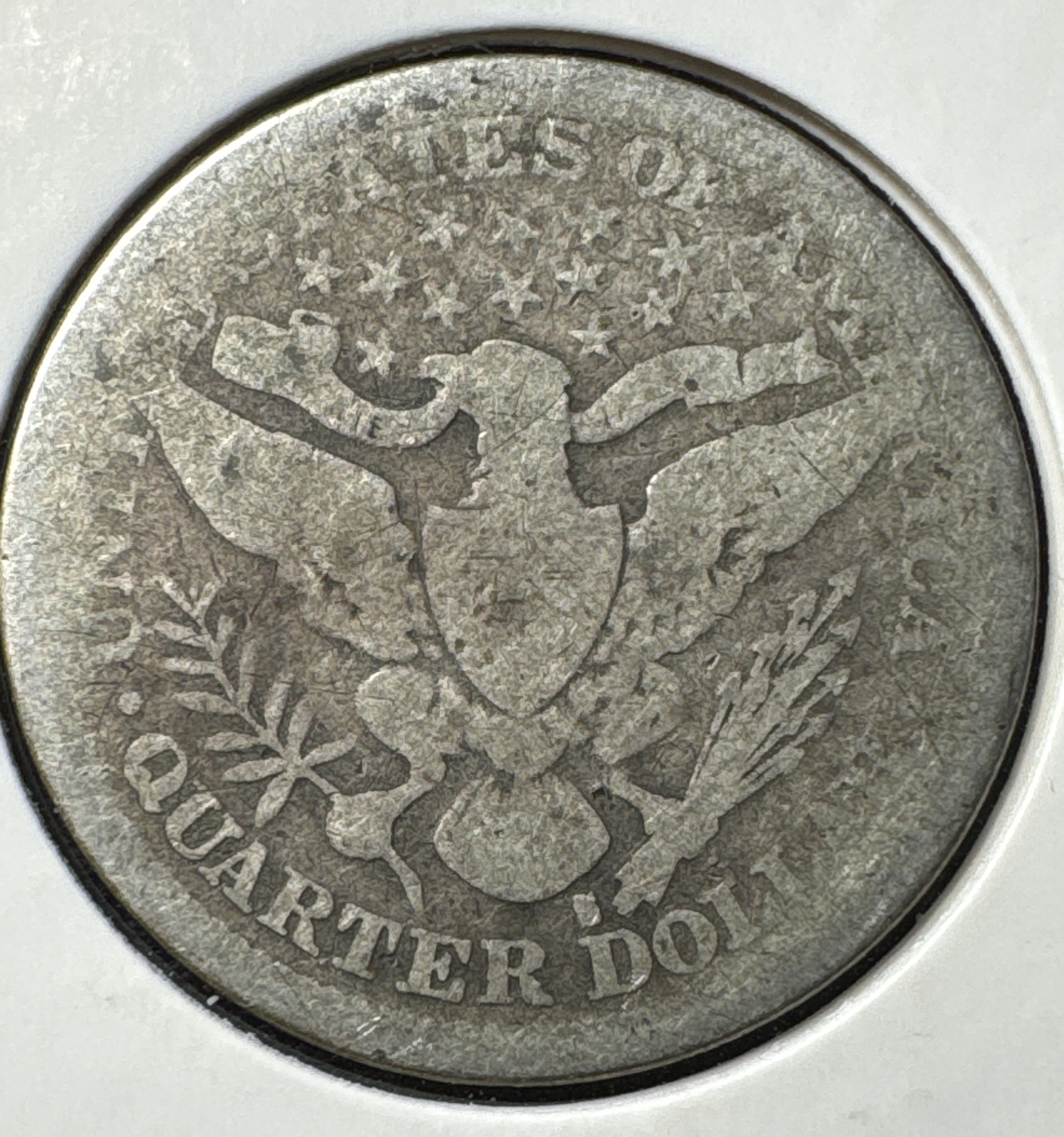 1894-S Barber Quarter Ungraded — back