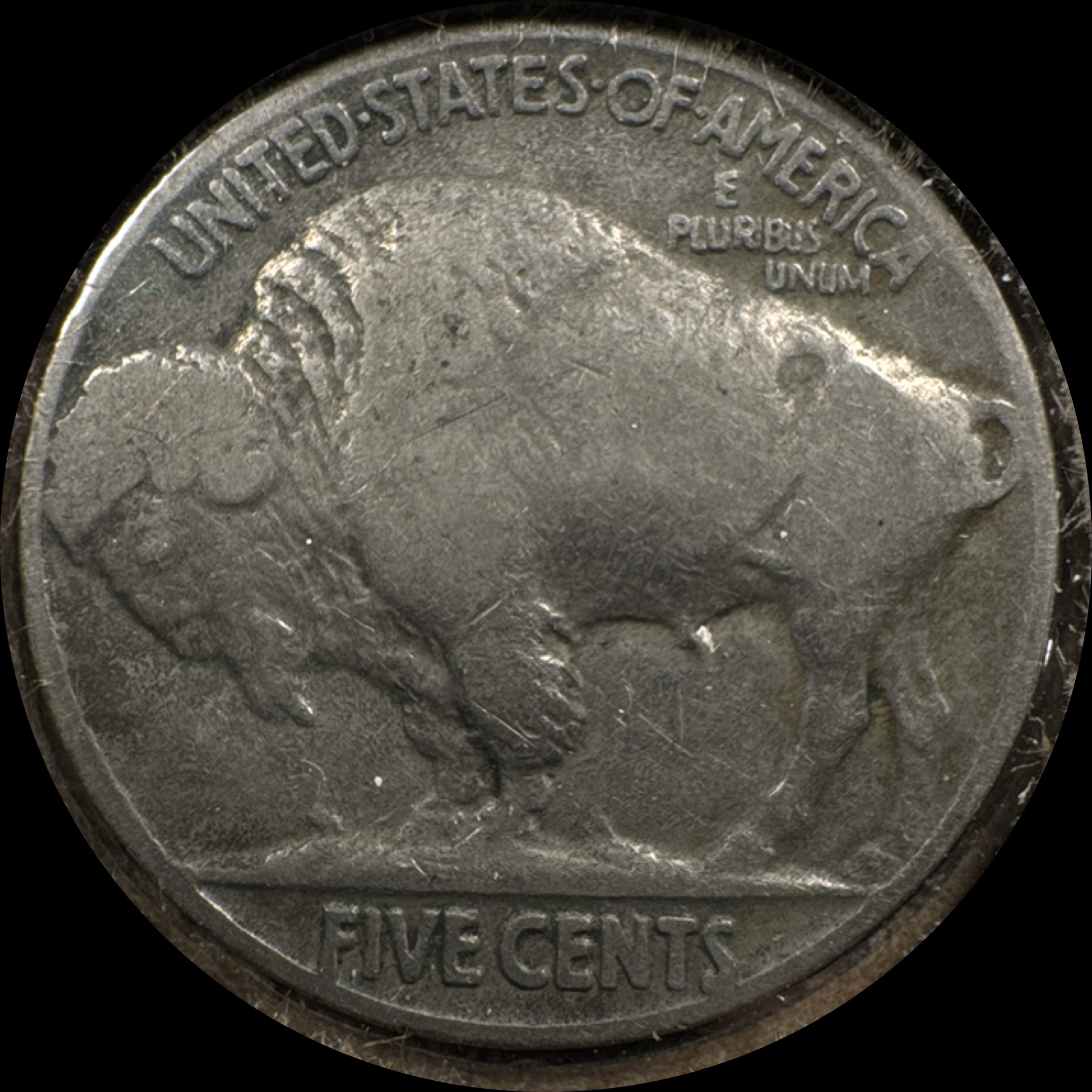 1928-P Buffalo Nickel Ungraded — back