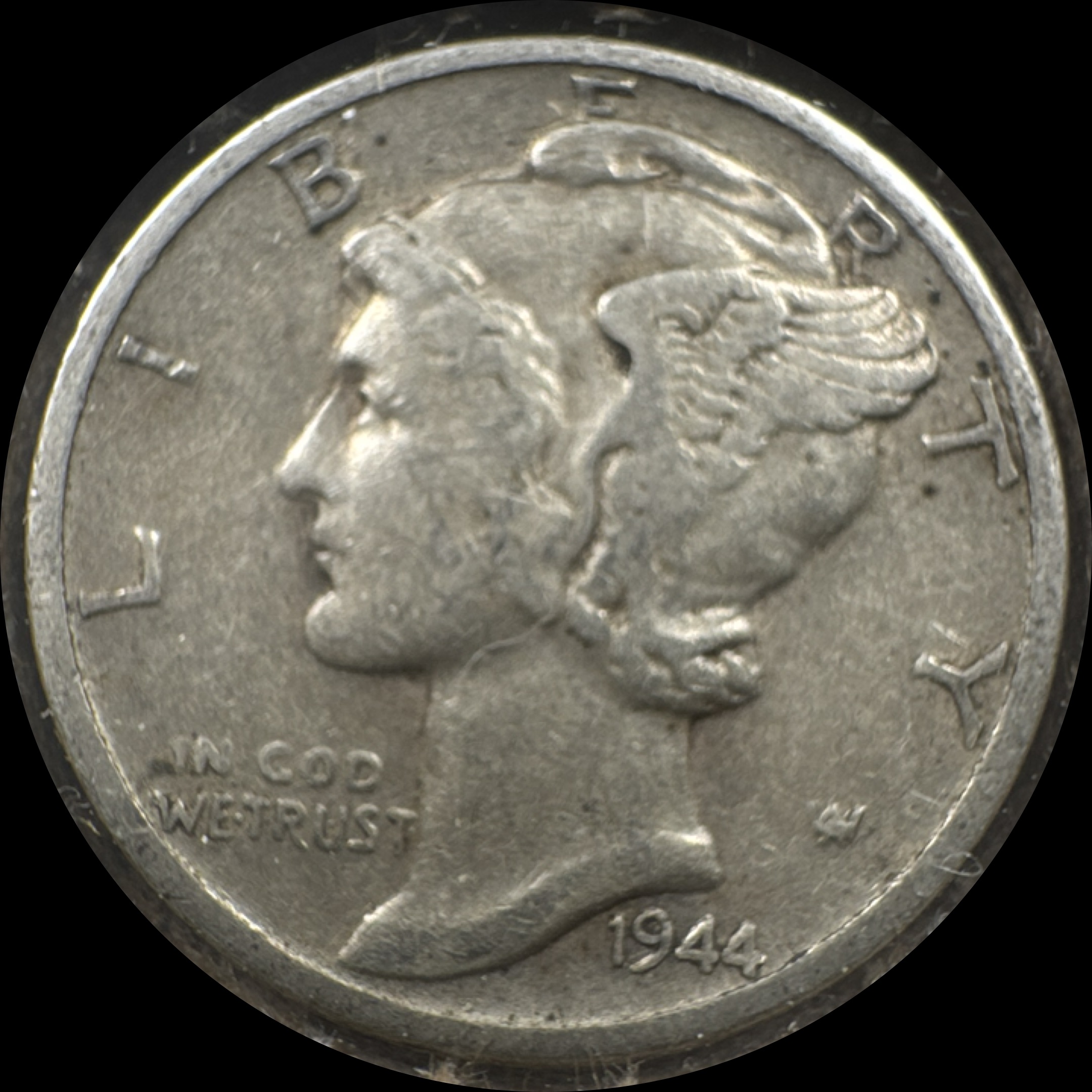 1944-D Mercury Dime Ungraded