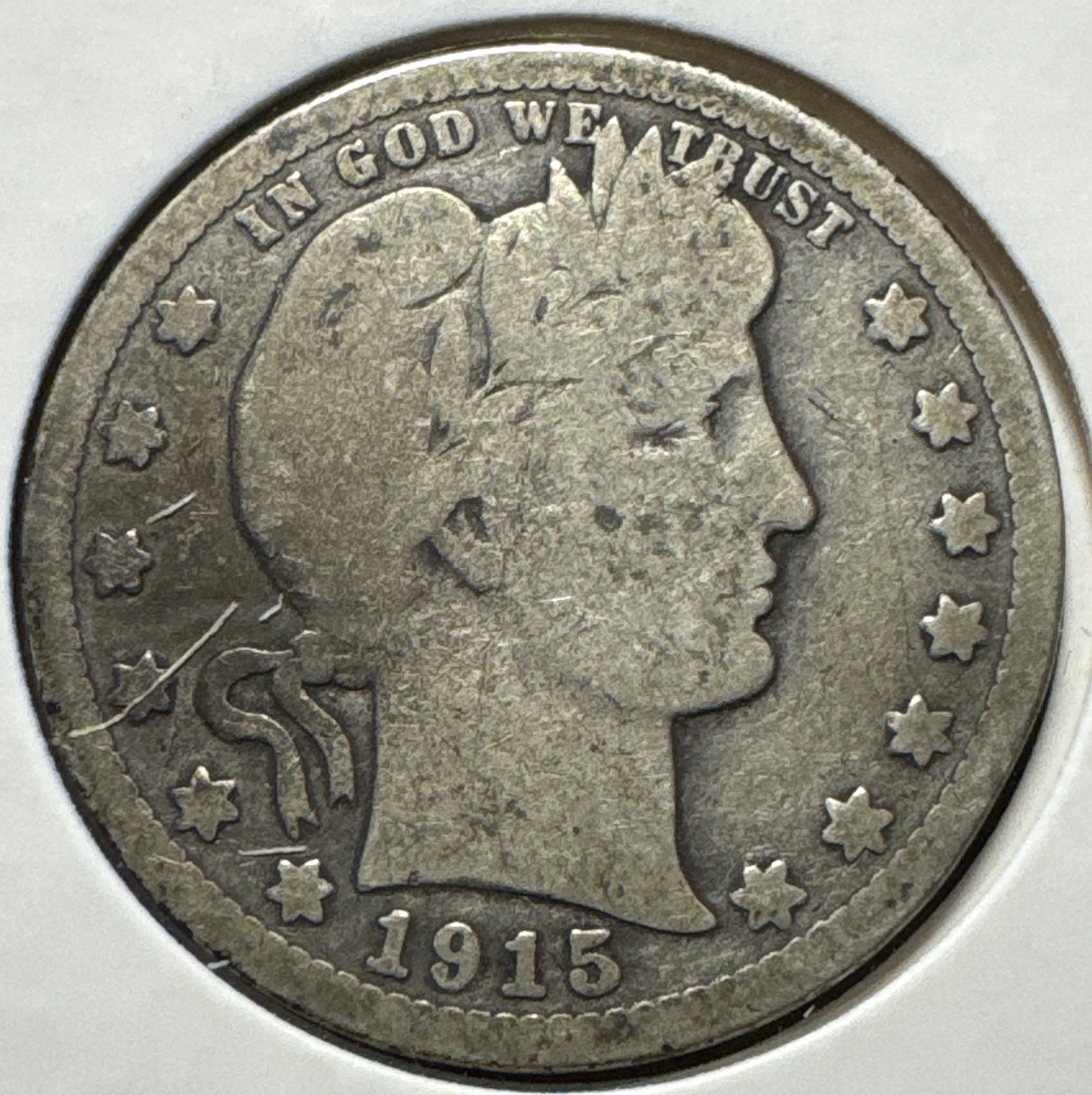 1915-P Barber Quarter Ungraded