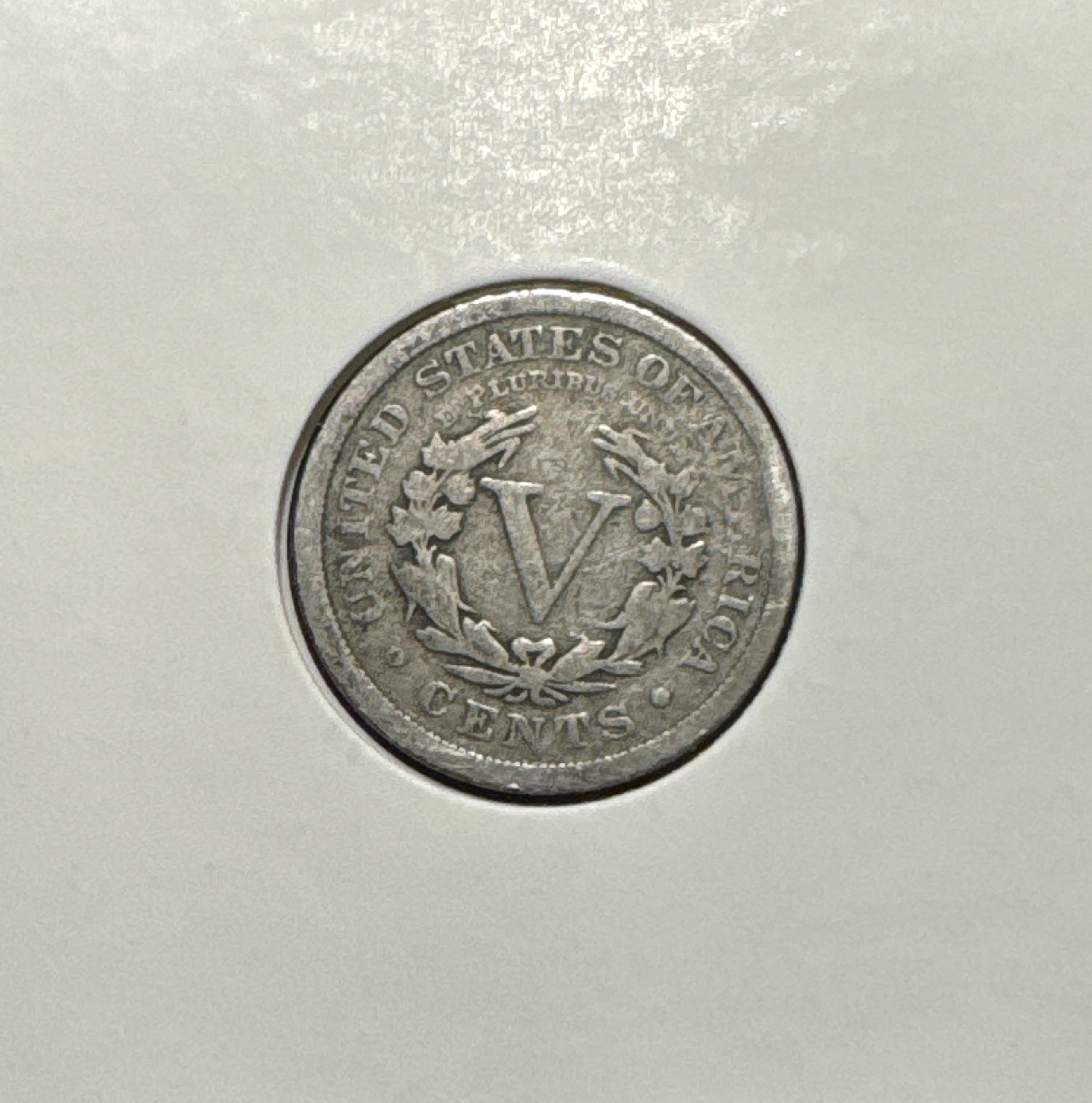 1909-P Liberty V Nickel Ungraded — back