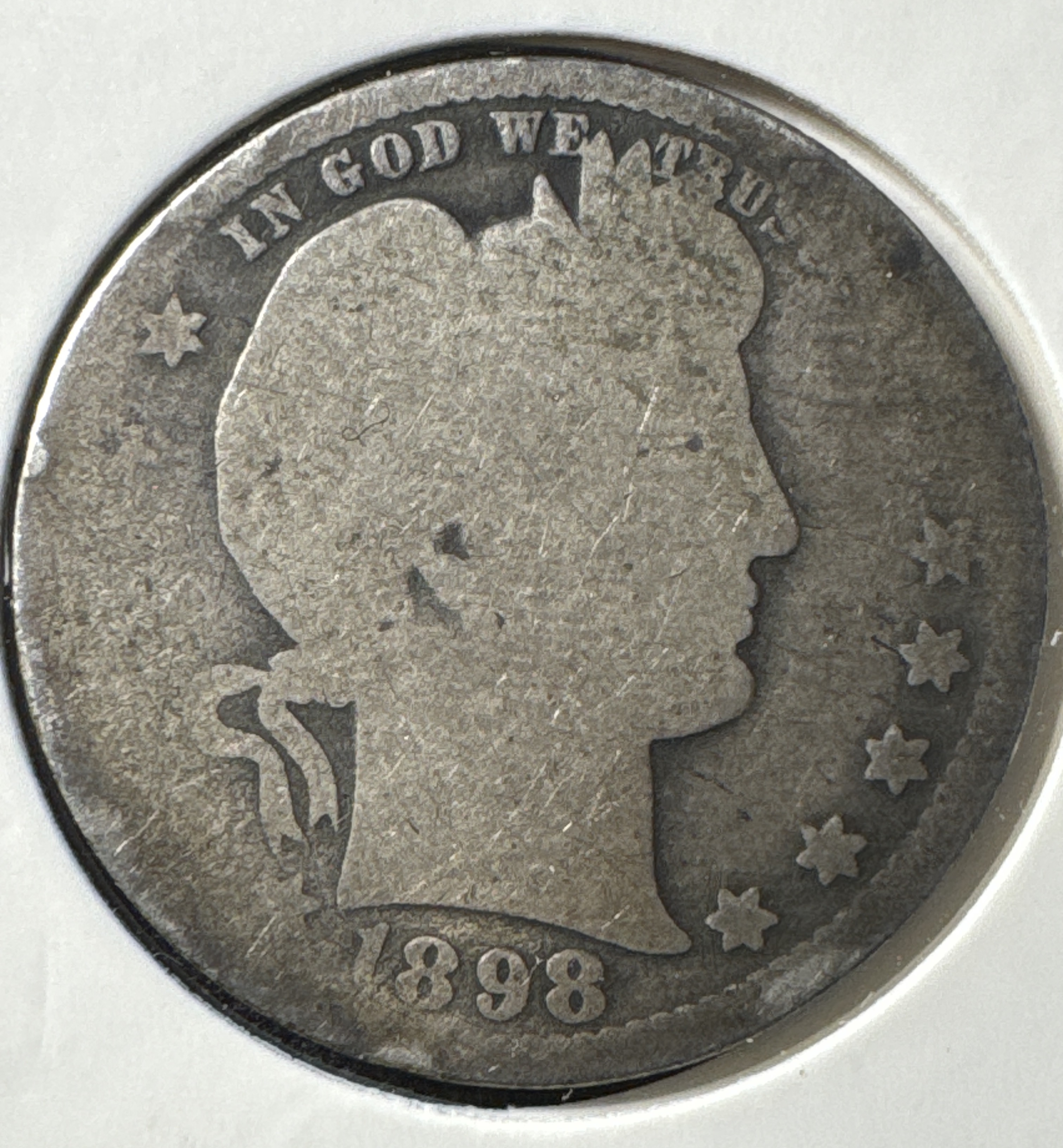 1898-O Barber Quarter Ungraded