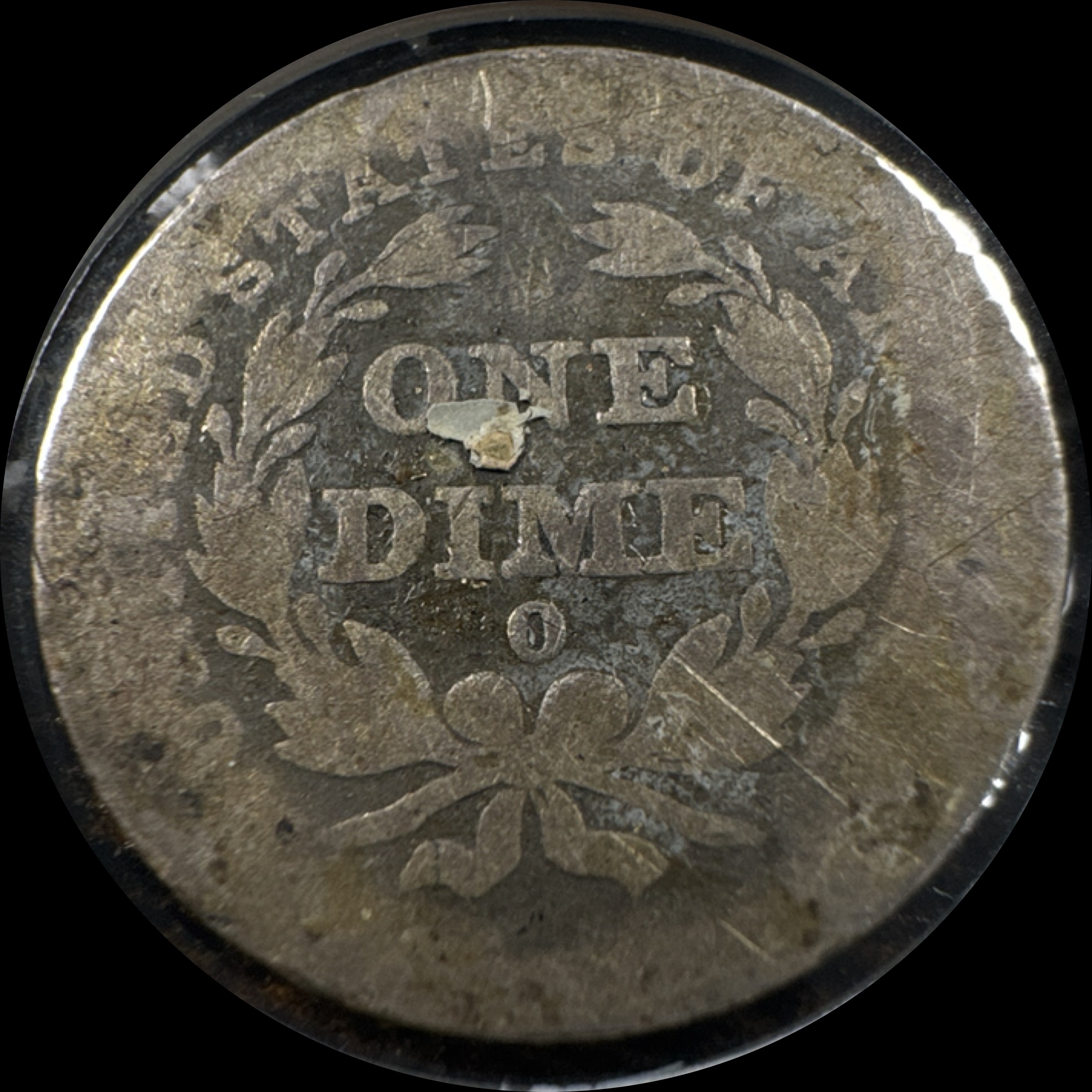1839-O Liberty Seated Dime Ungraded — back