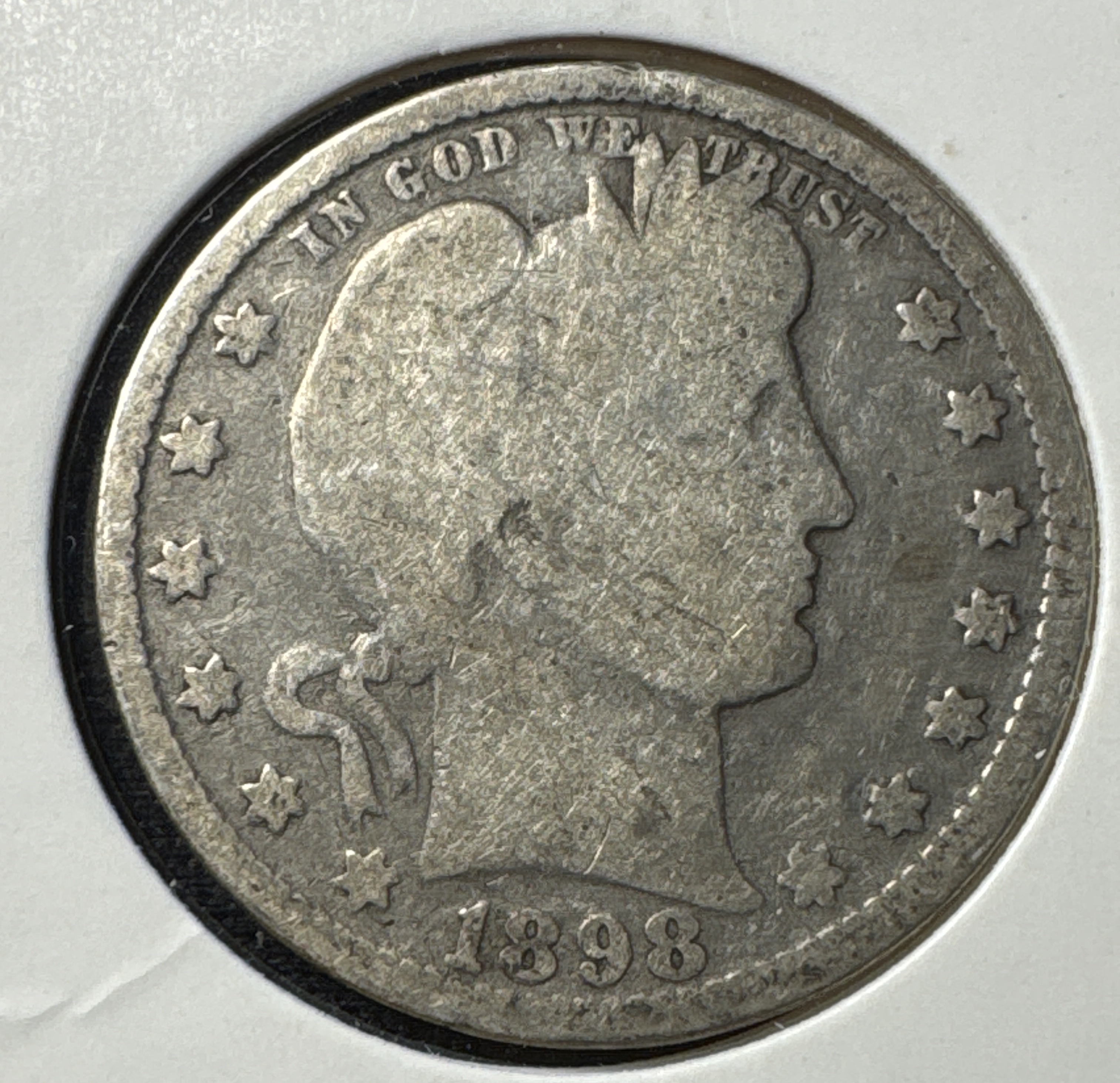1898-P Barber Quarter Ungraded