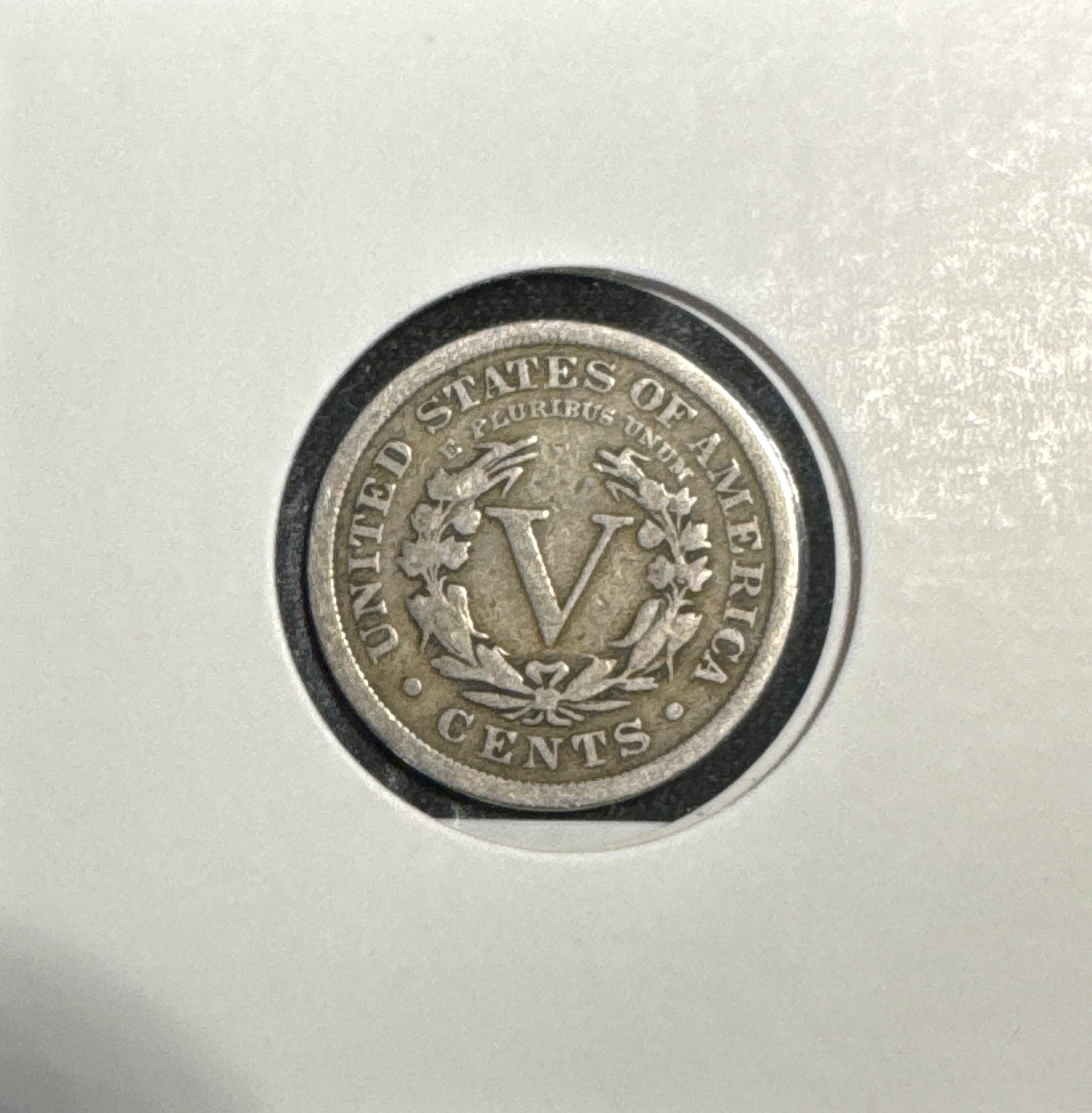 1910-P Liberty V Nickel Ungraded — back