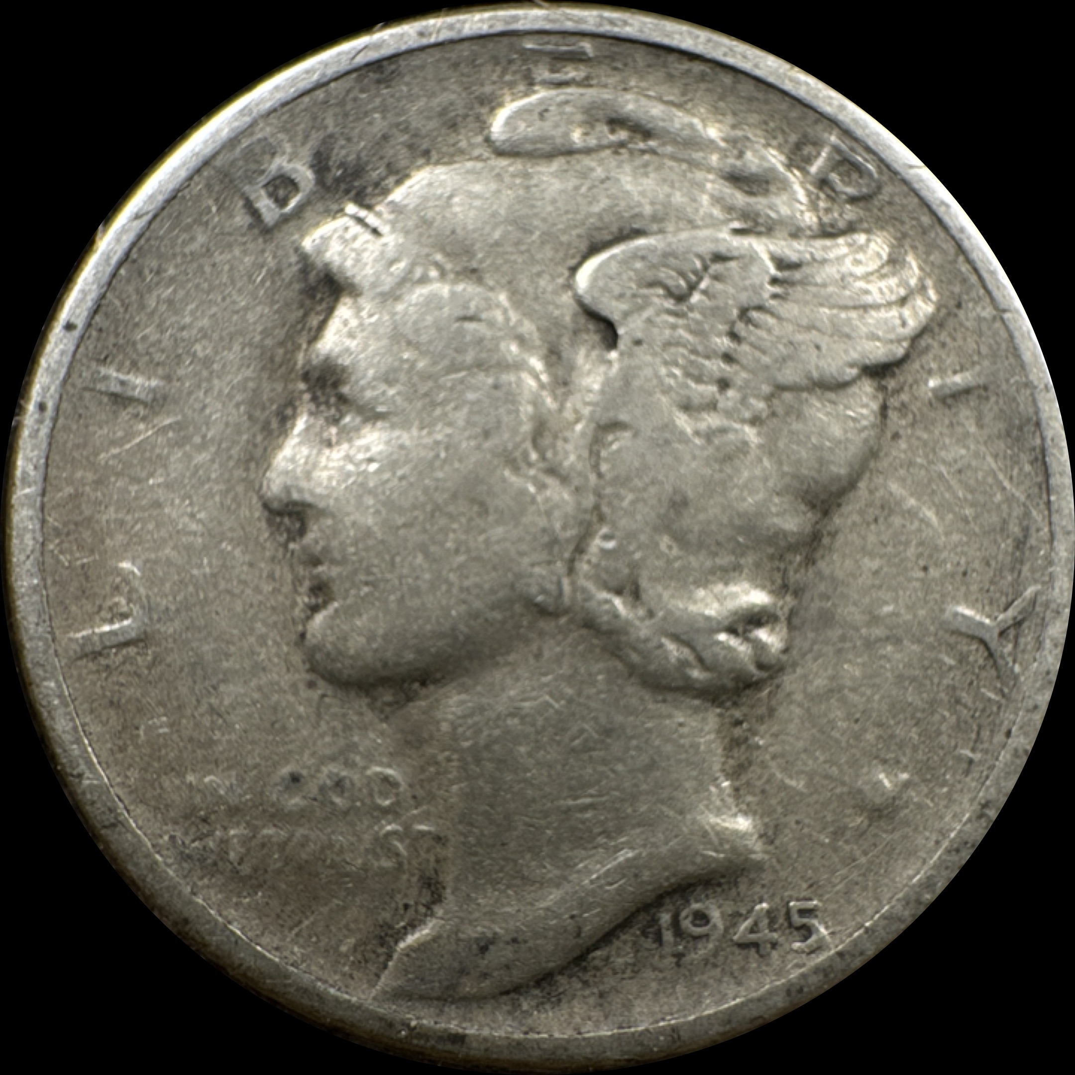 1945-D Mercury Dime Ungraded