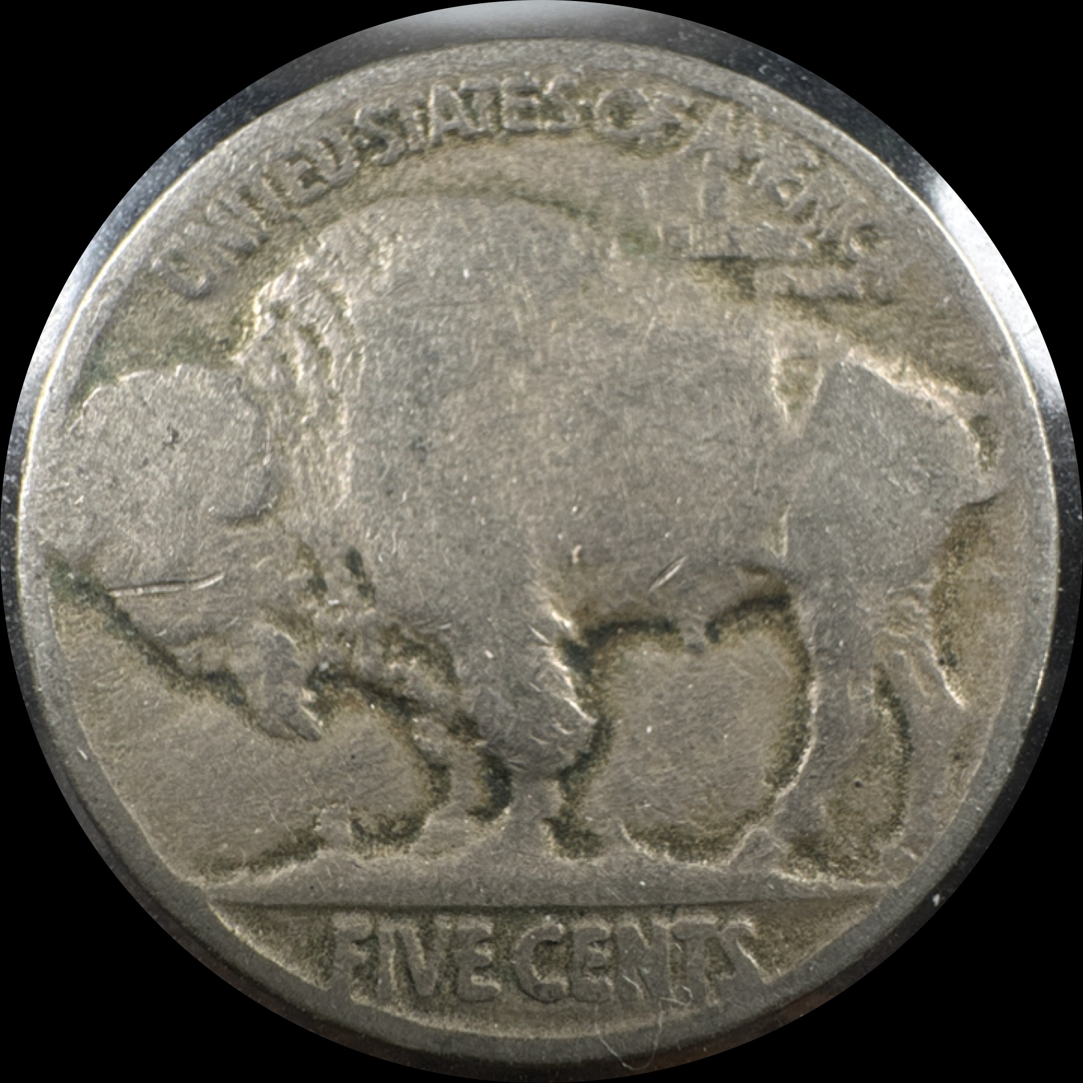 1923-P Buffalo Nickel Ungraded — back