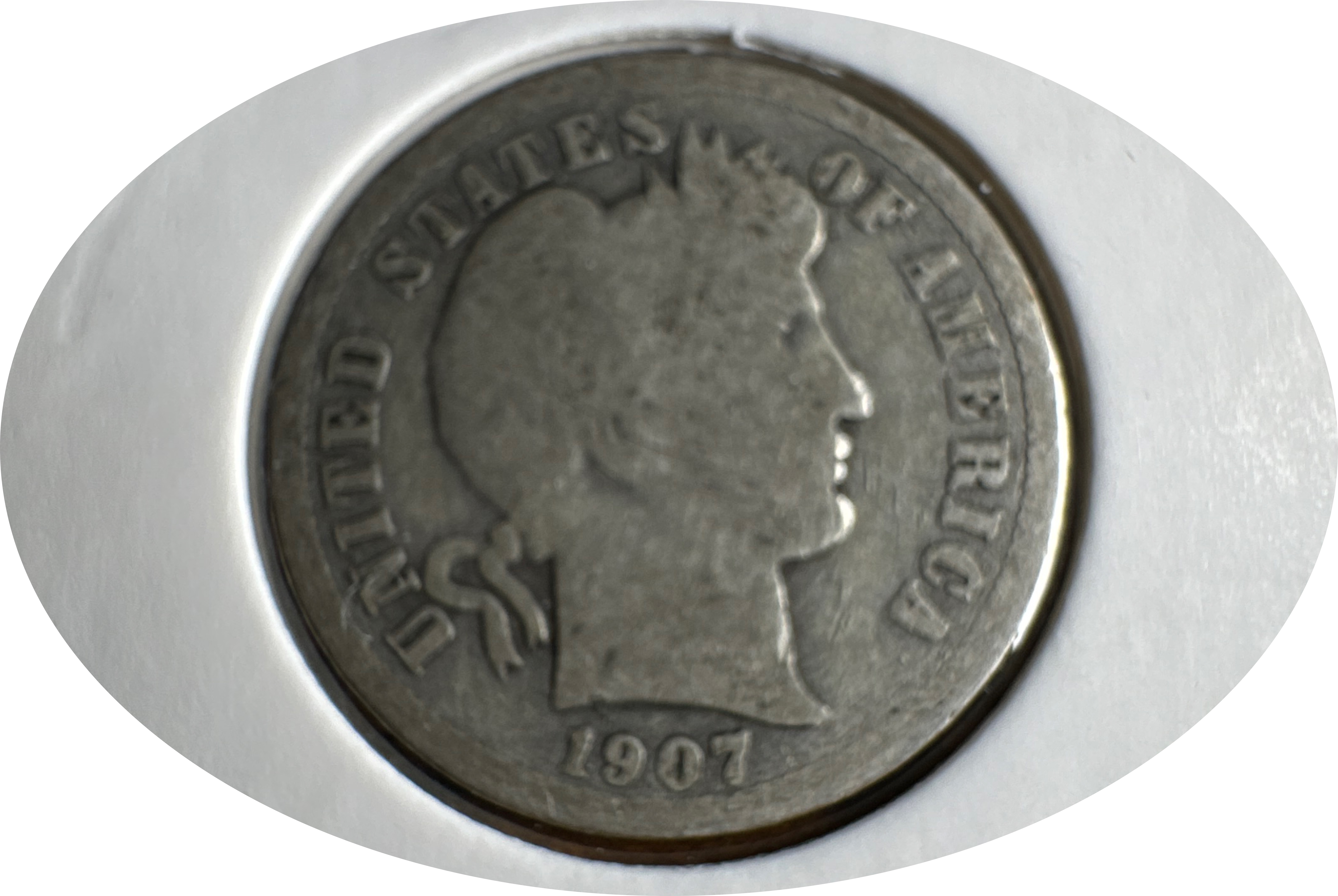1907-P Barber Dime Ungraded