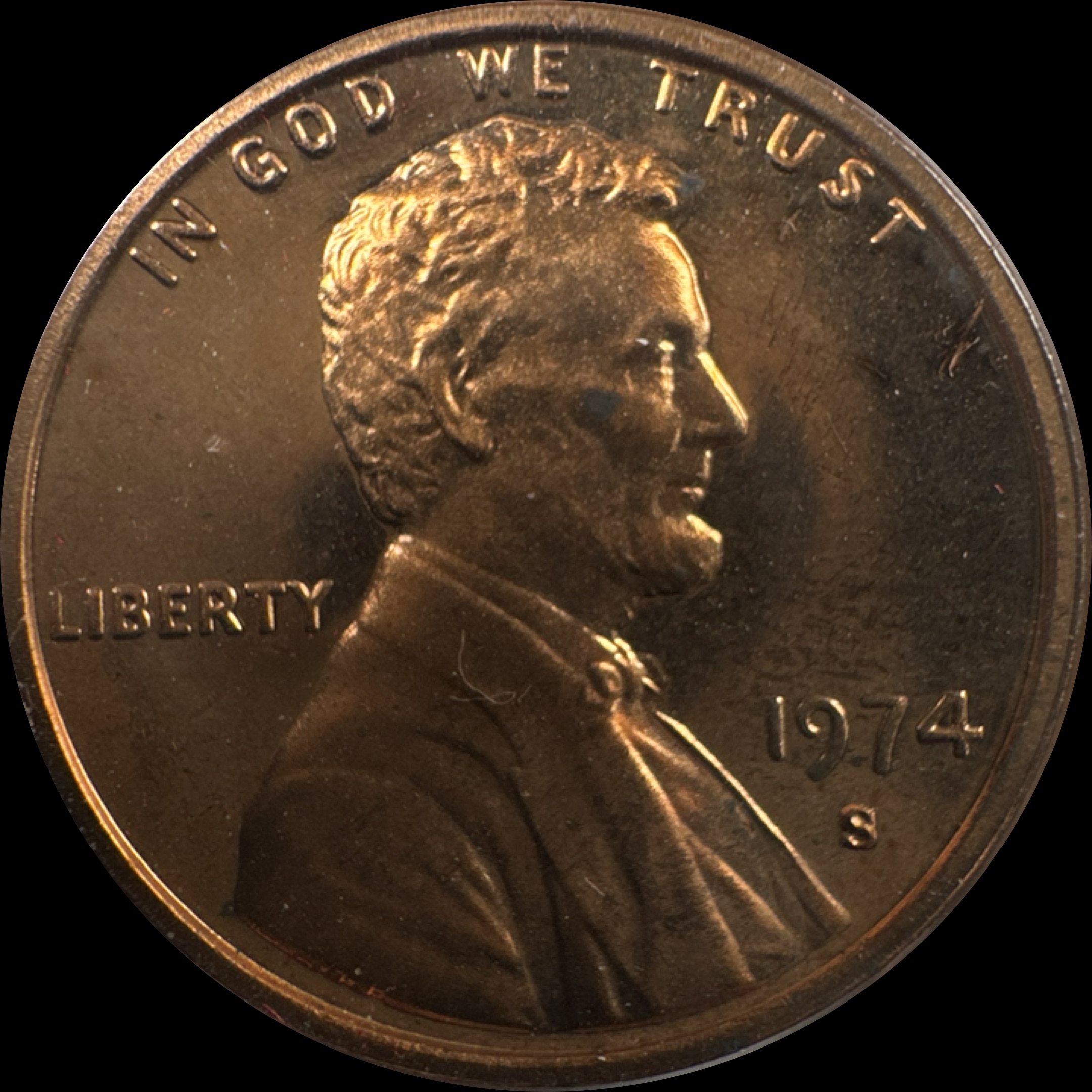 1974-S Lincoln Cent Ungraded