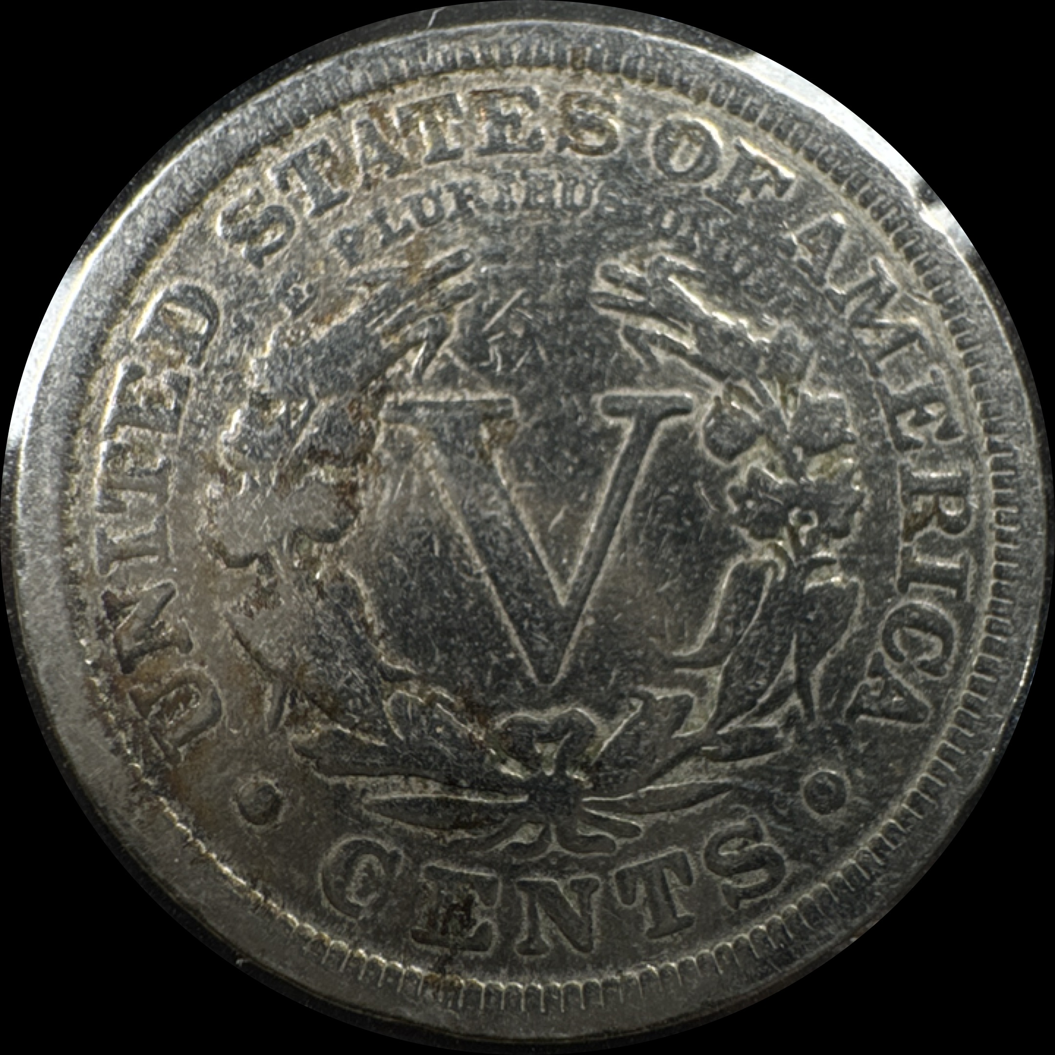 1912-P Liberty V Nickel Ungraded — back
