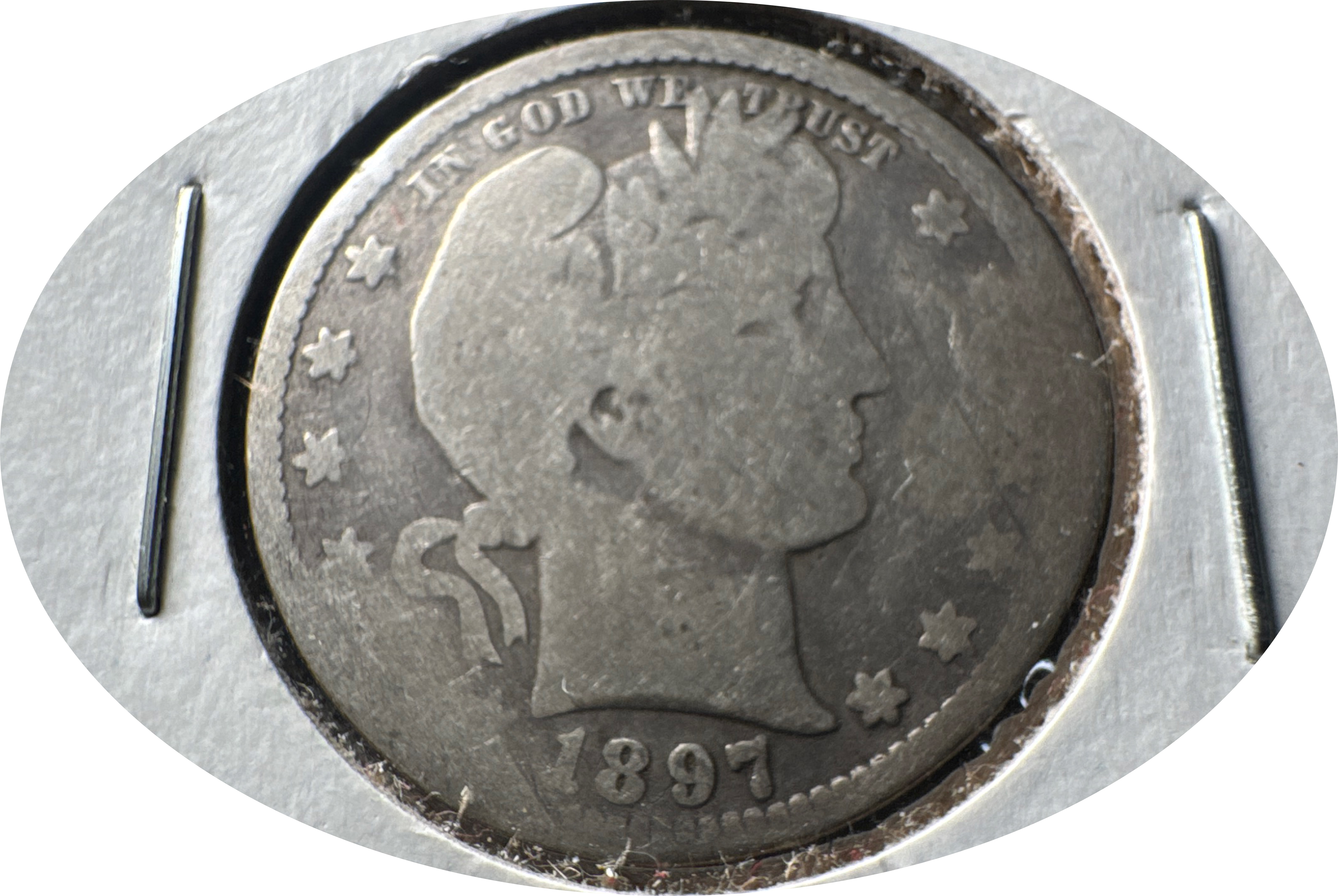 1897-P Barber Quarter Ungraded
