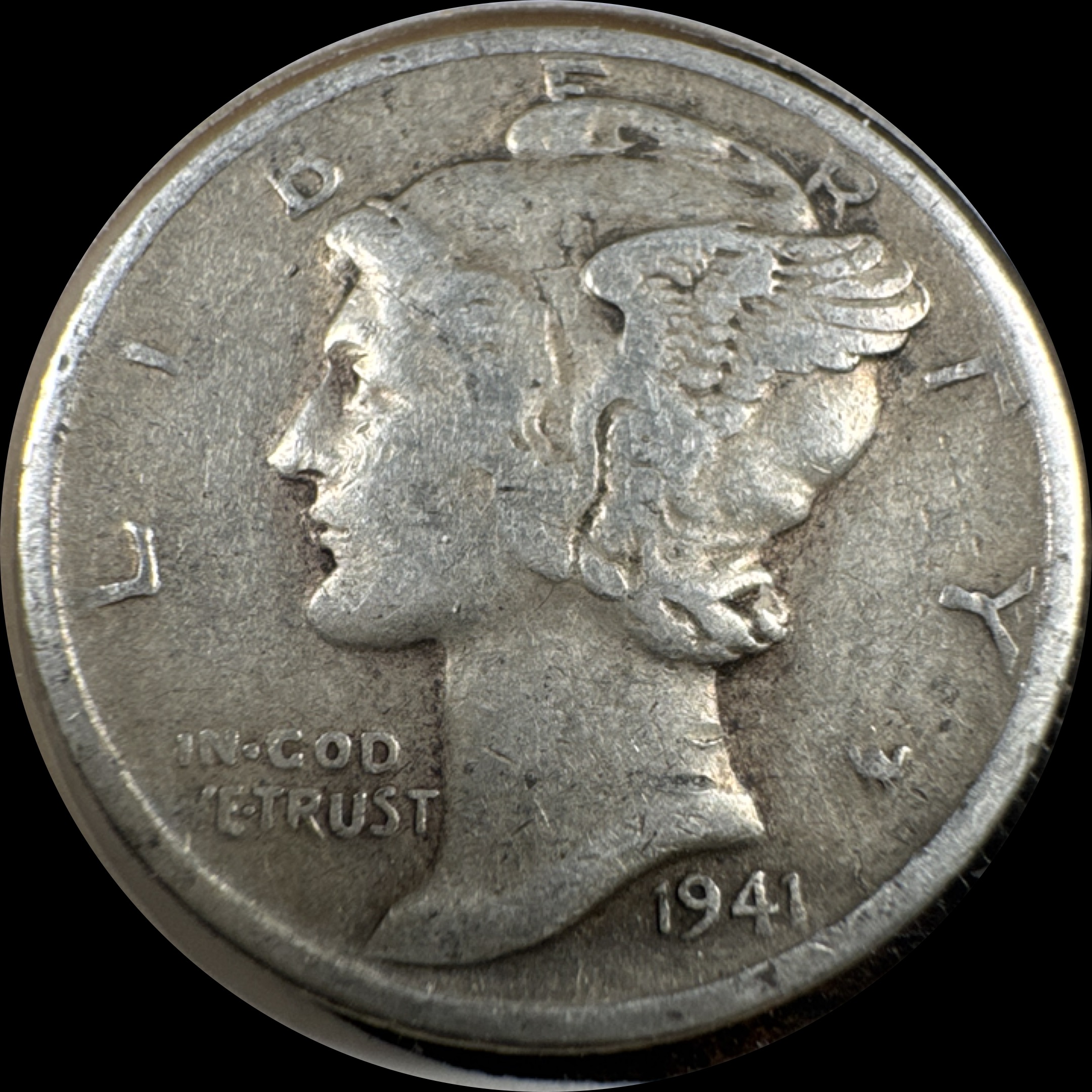 1941-S Mercury Dime Ungraded
