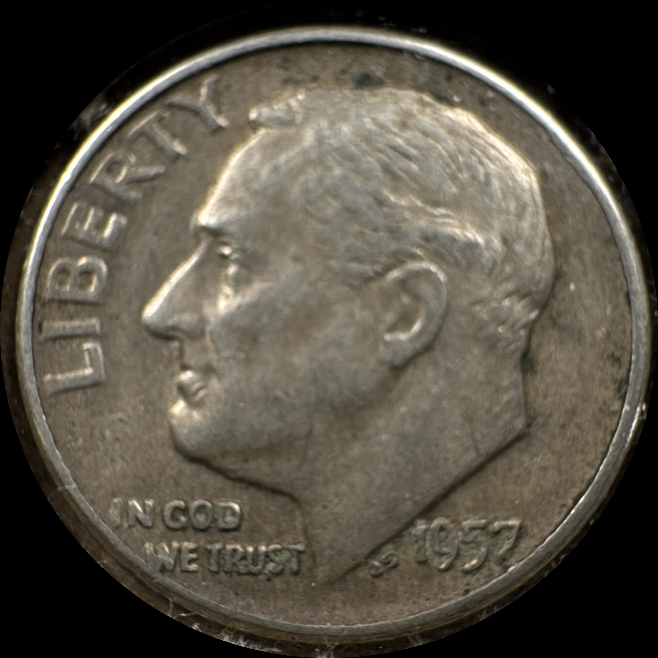 1957-D Roosevelt Dime Ungraded