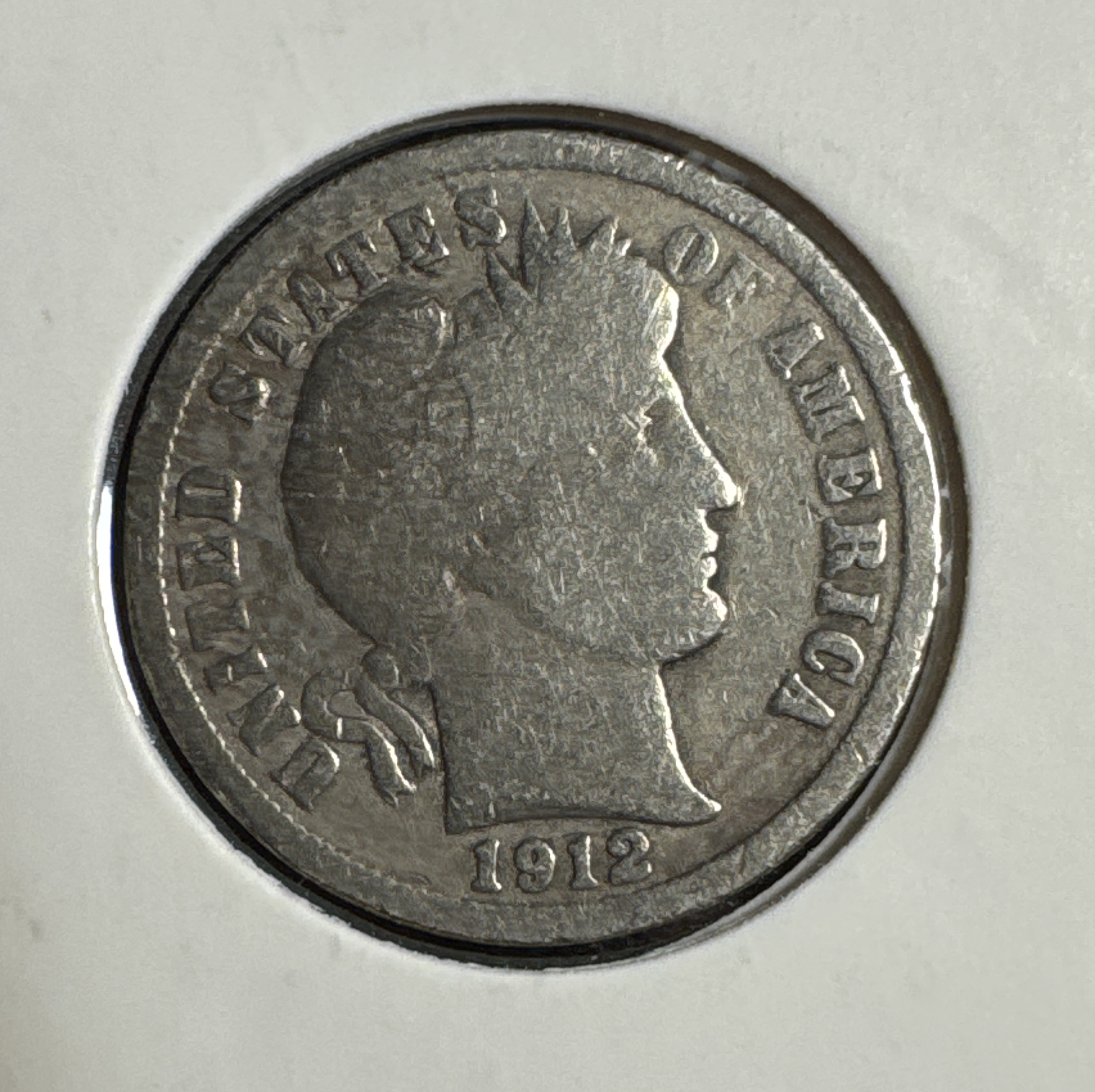 1912 Barber Dime Ungraded