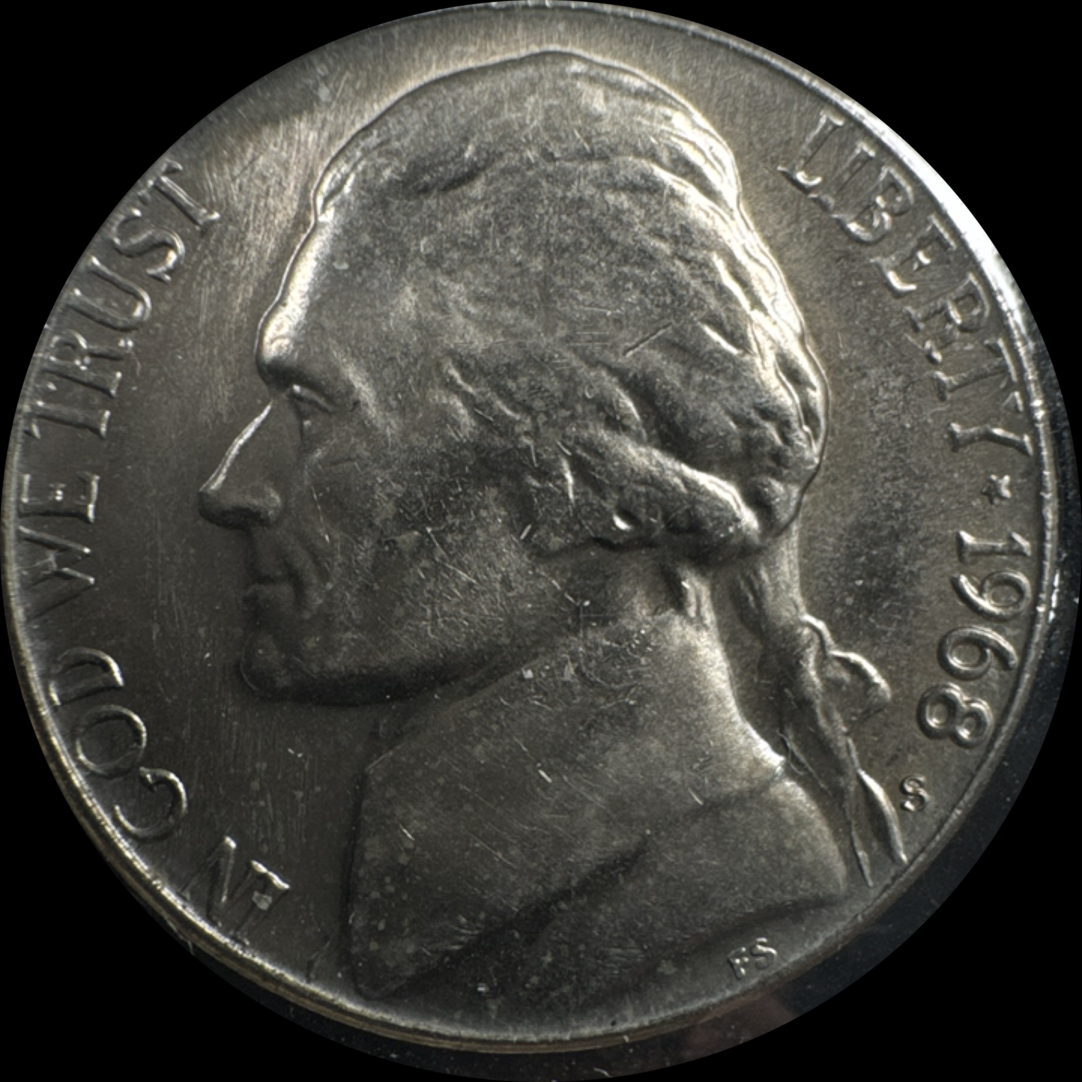 1968-S Jefferson Nickel Ungraded