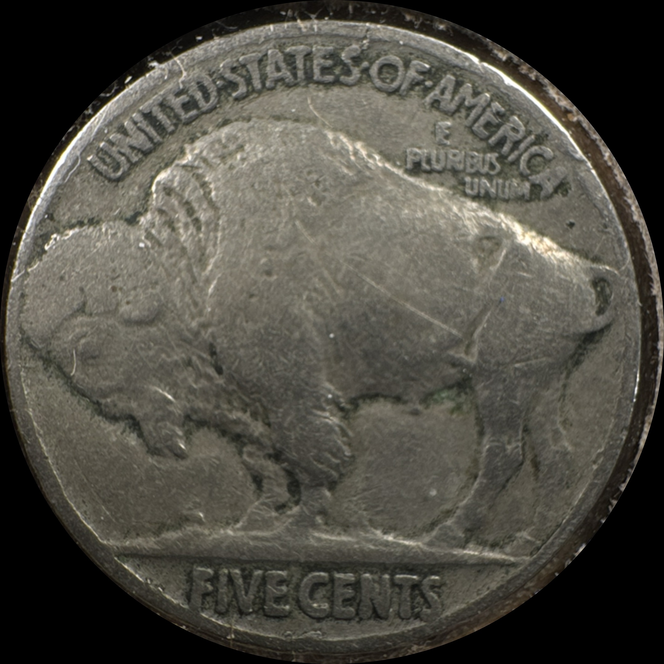 1935-P Buffalo Nickel Ungraded — back