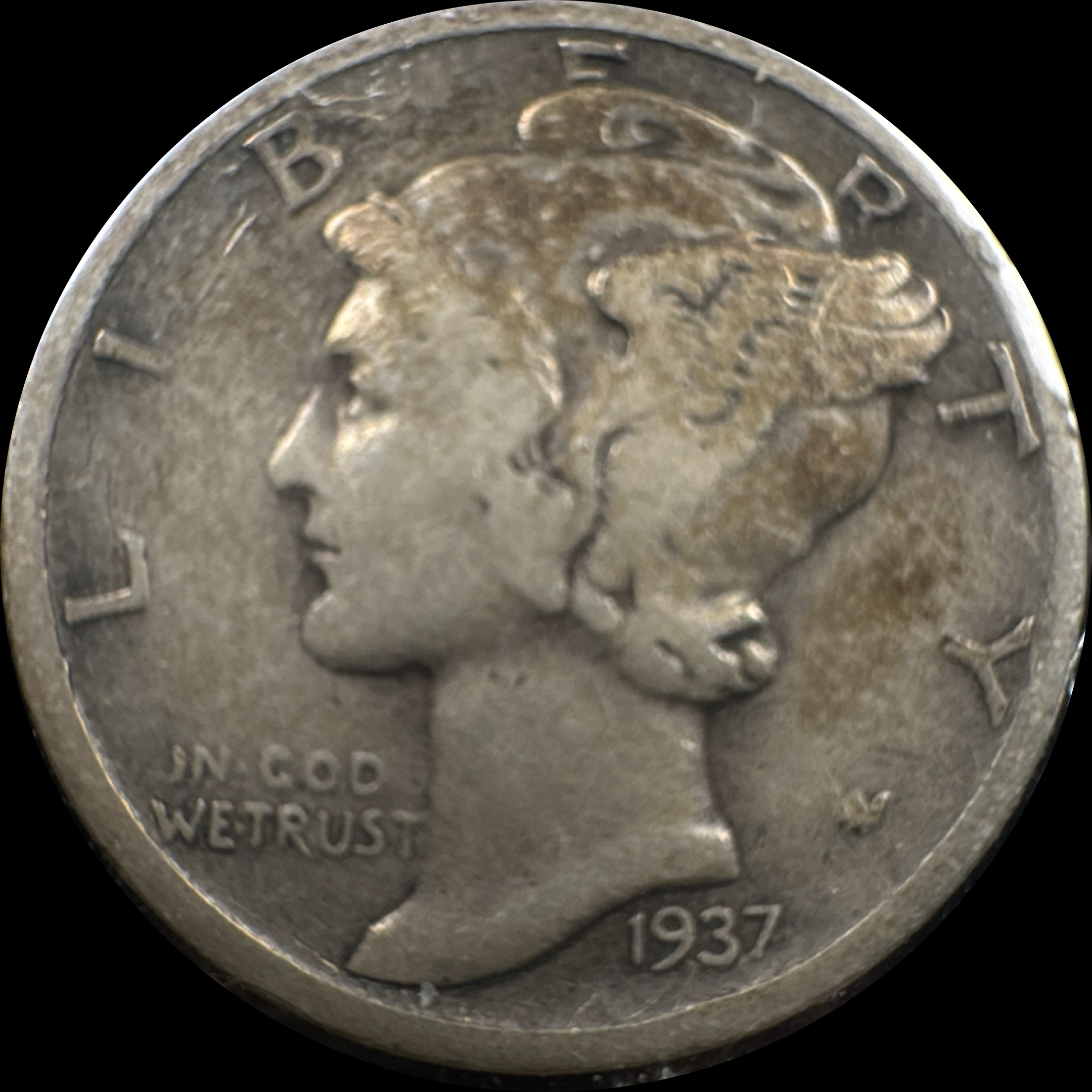1937-D Mercury Dime Ungraded